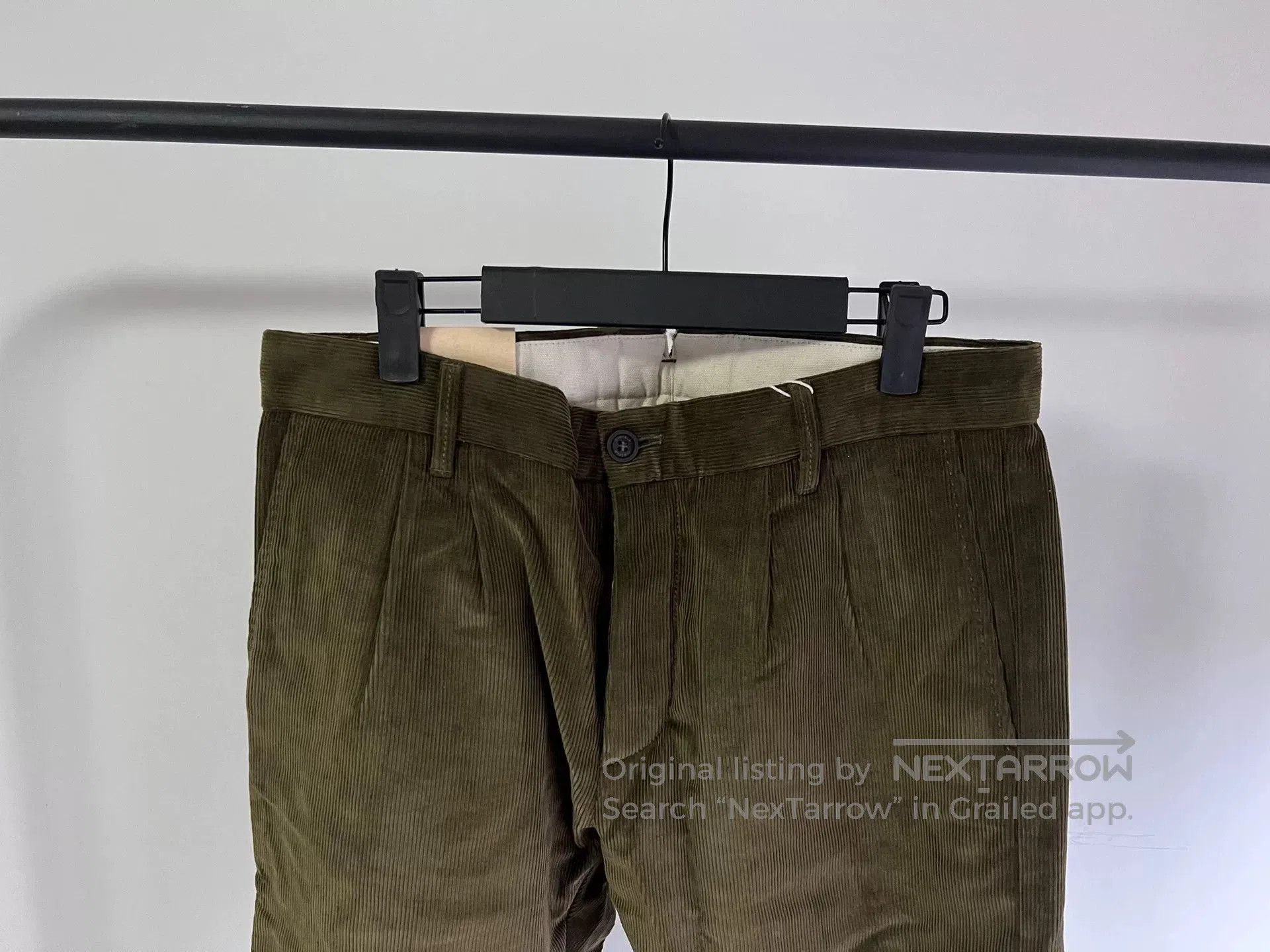 Fortela Fortela Green Corduroy Casual Pants. Size US 33 - 3 Thumbnail
