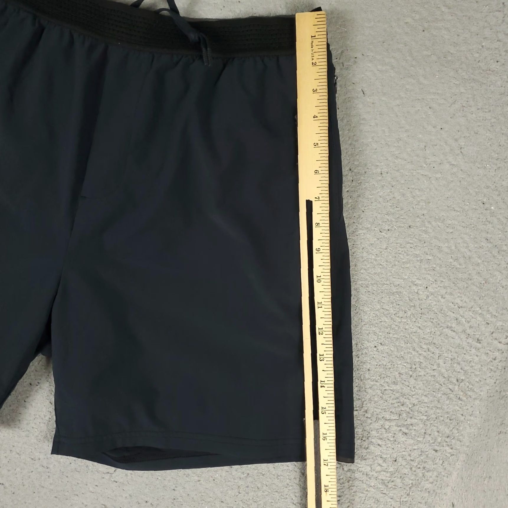 Rhone Rhone Mens Large Black Linerless Active Training Shorts Lace Tie Stretch Size US 33 - 5 Thumbnail