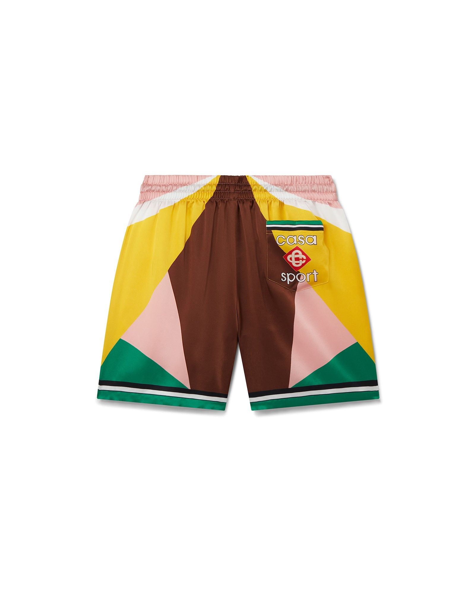 Casablanca o1mle0326 Drawstring Silk Shorts Geometric Casa Sport Size US 38 / EU 54 - 2 Thumbnail
