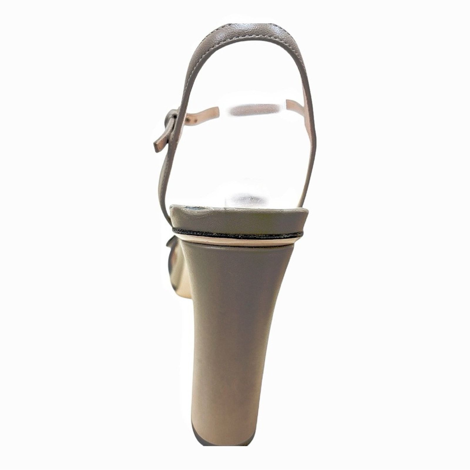 Gucci GUCCI GG Block Heel Sandal EU 39.5 US 9.5 Taupe Leather Size US 9.5 / IT 39.5 - 4 Thumbnail