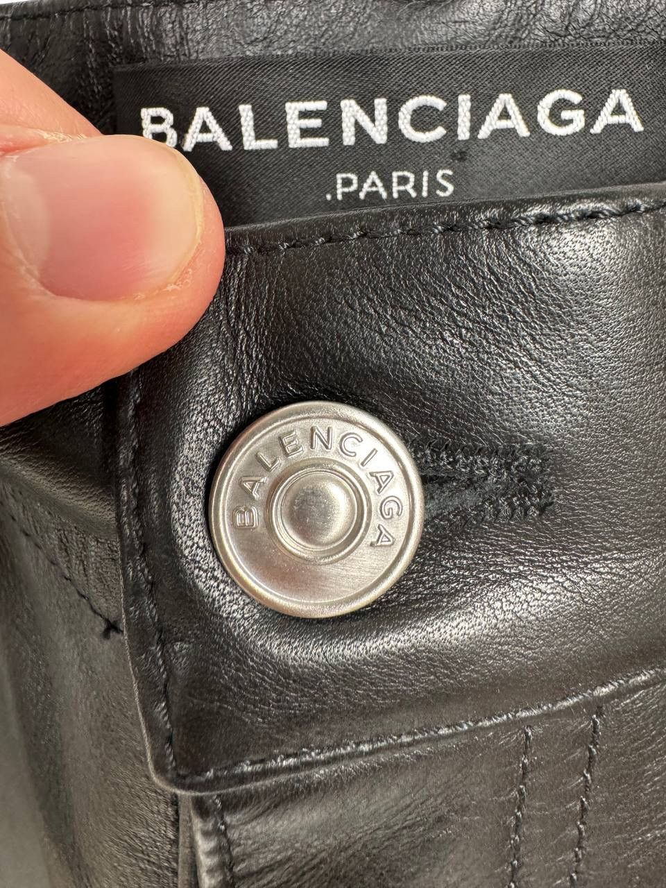 Balenciaga Balenciaga Heavy Leather Pants Size US 30 / EU 46 - 7 Thumbnail