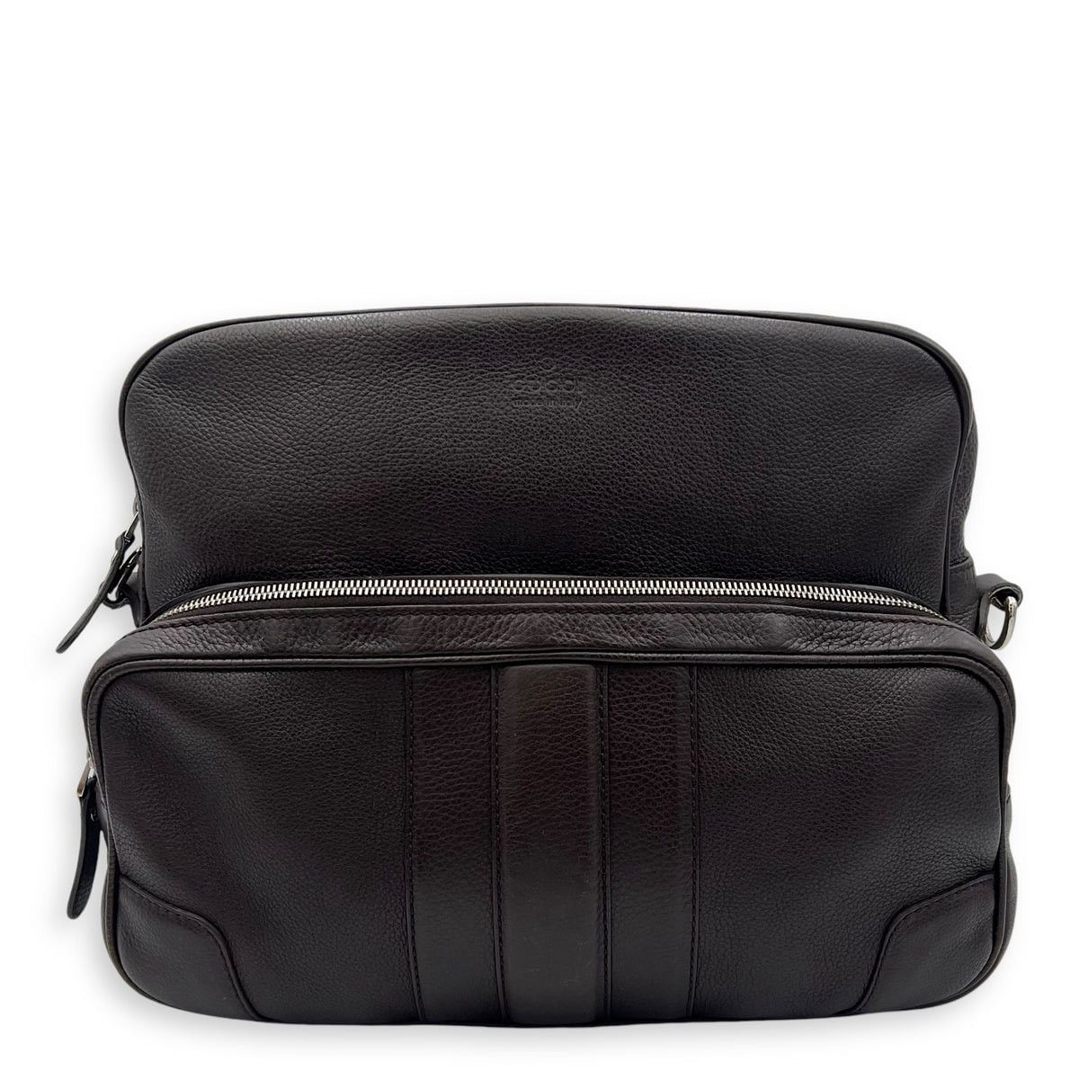 Gucci Gucci Brown Leather Unisex Reporter Messenger Crossbody Bag Size ONE SIZE - 3 Thumbnail