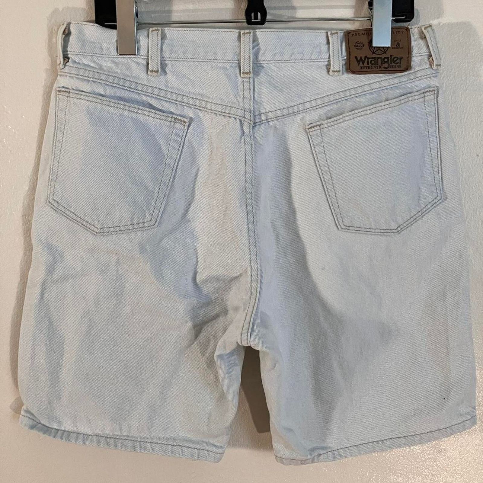 Vintage × Wrangler Vintage 90s Wrangler Light Wash Denim Jorts Size US 34 / EU 50 - 4 Thumbnail