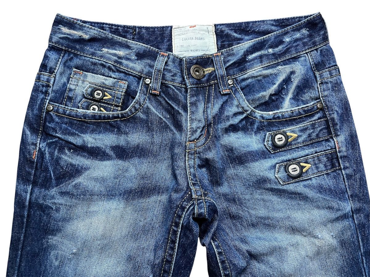 Le Grande Bleu (L.G.B.) Vintage Lolita distressed denim Size US 31 - 2 Thumbnail