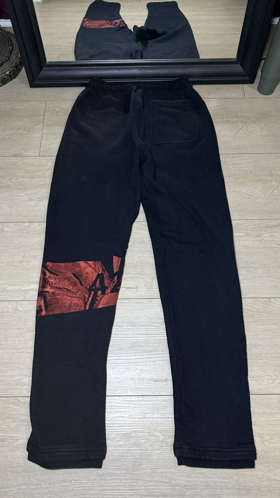 424 Y2K 424 On Fairfax Reg Logo French Terry Sweatpants AW18 Size US 31 - 2 Thumbnail