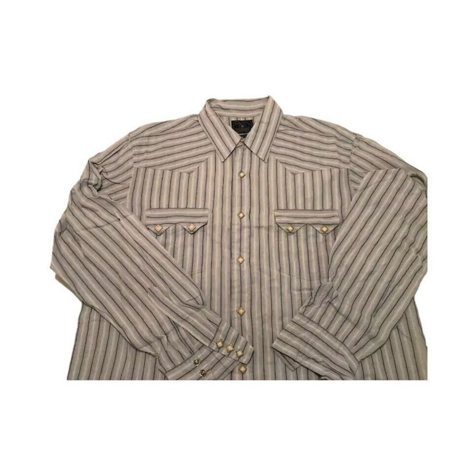 Lucky Brand Lucky Brand Dungarees America Men's Shirt XL Blue Striped Size US XL / EU 56 / 4 - 1 Thumbnail