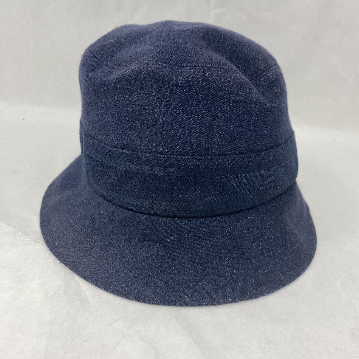 Christian Dior Monsieur × Dior Dior Denim Oblique Small Brim Navy Bucket Hat Size ONE SIZE - 3 Thumbnail