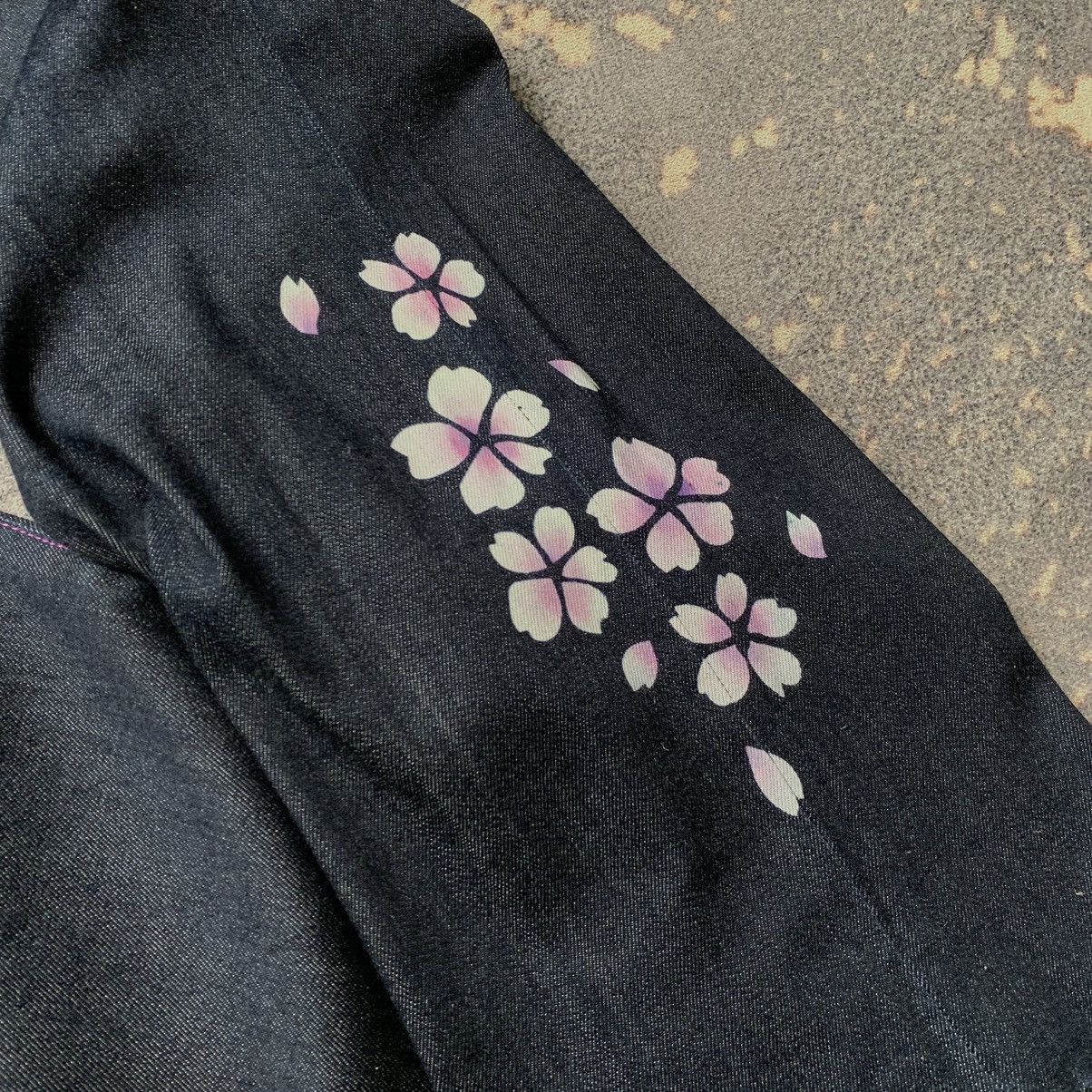 Japanese Brand Sick Toyoaki Kuwayama Sakura Hand painted Jeans Size US 31 - 9 Thumbnail
