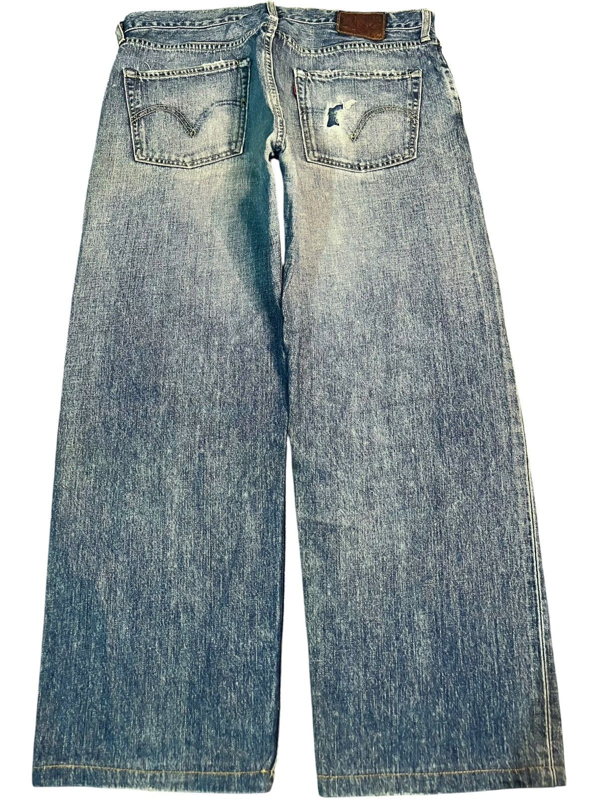 Levi's Vintage 90s Levis 503 Mud Wash Distress Baggy Jeans Size US 33 - 2 Thumbnail