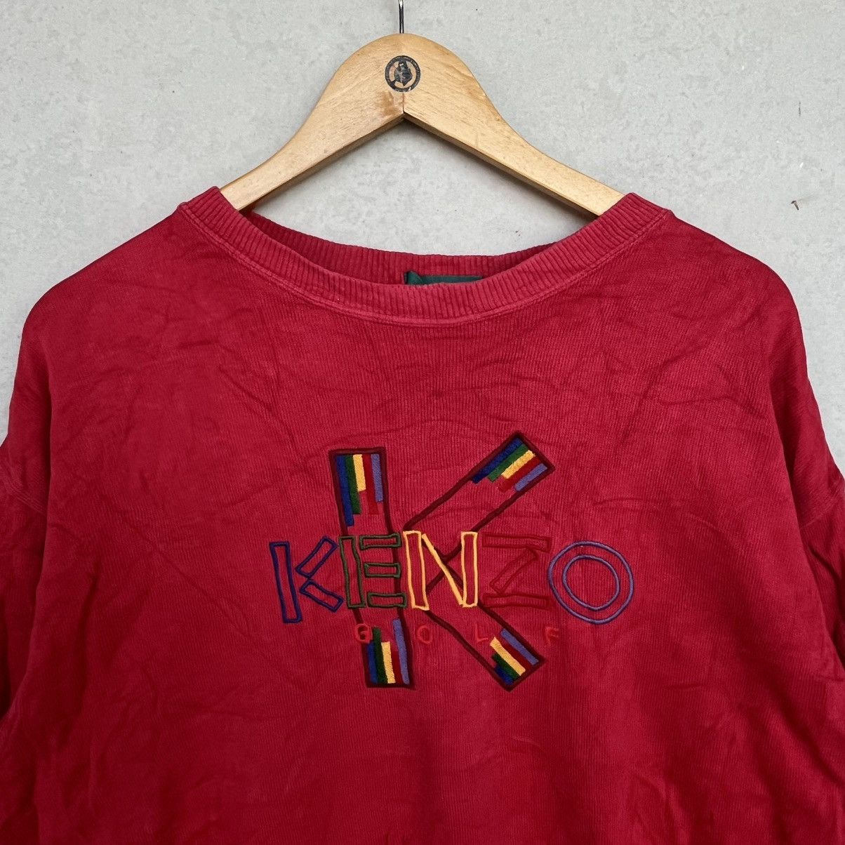 Other Vintage Kenzo Red Sweatshirt With Embroidered Logo Size S Size US S / EU 44-46 / 1 - 4 Thumbnail