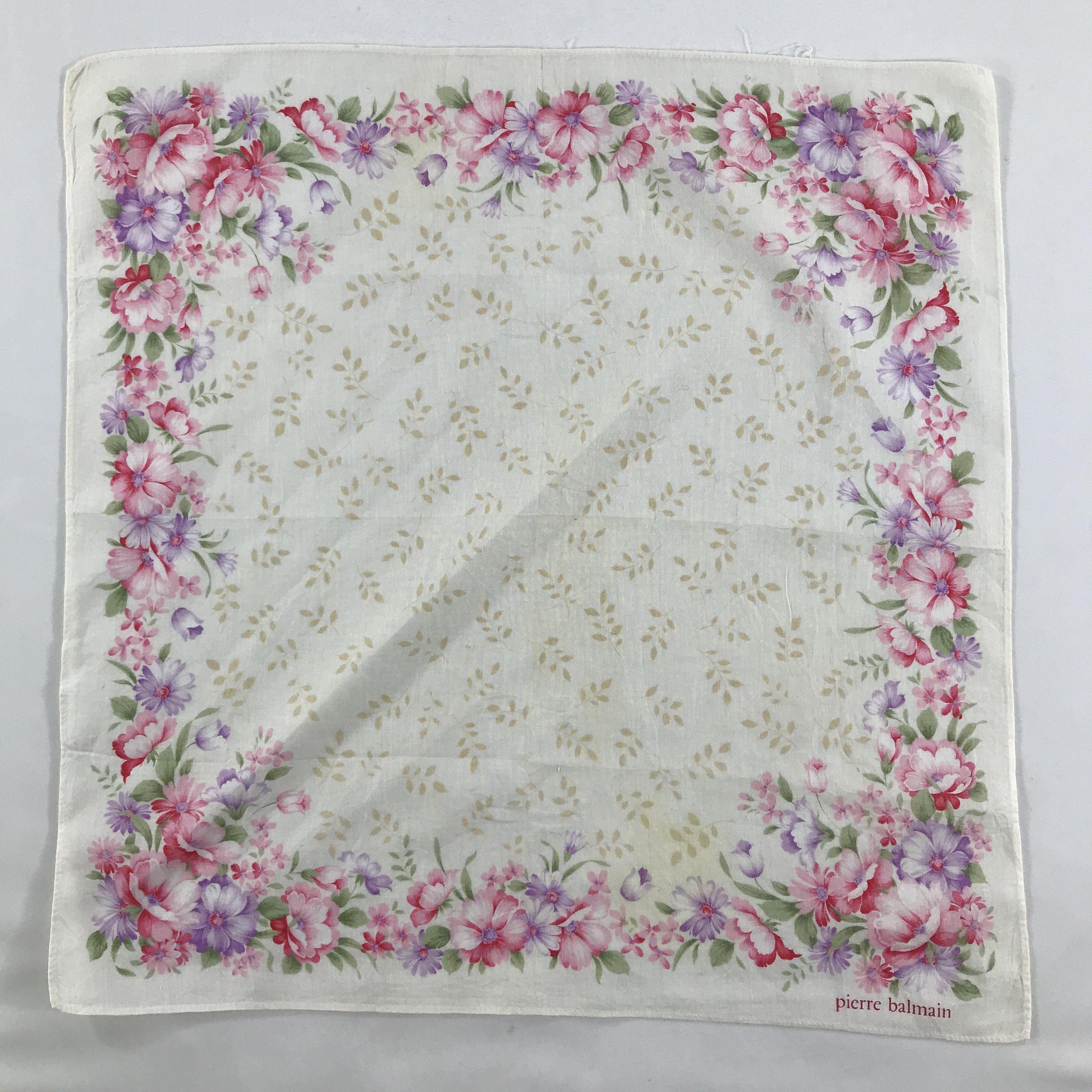 Pierre Balmain × Vintage Pierre Balmain Bandana / Handkerchief / Neckerchief - S1426 Size ONE SIZE - 1 Thumbnail