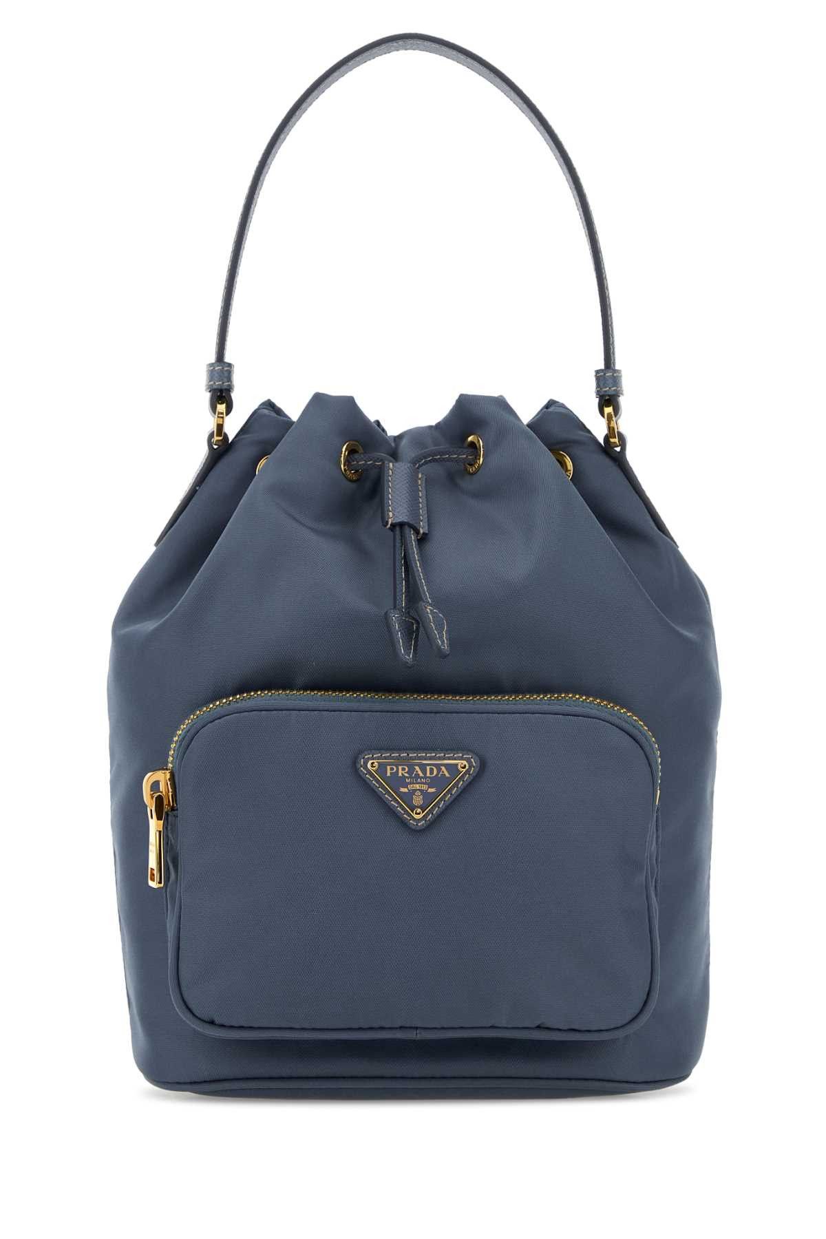 Prada Cerulean Blue Re-Nylon Duet Bucket Bag Size ONE SIZE - 1 Thumbnail