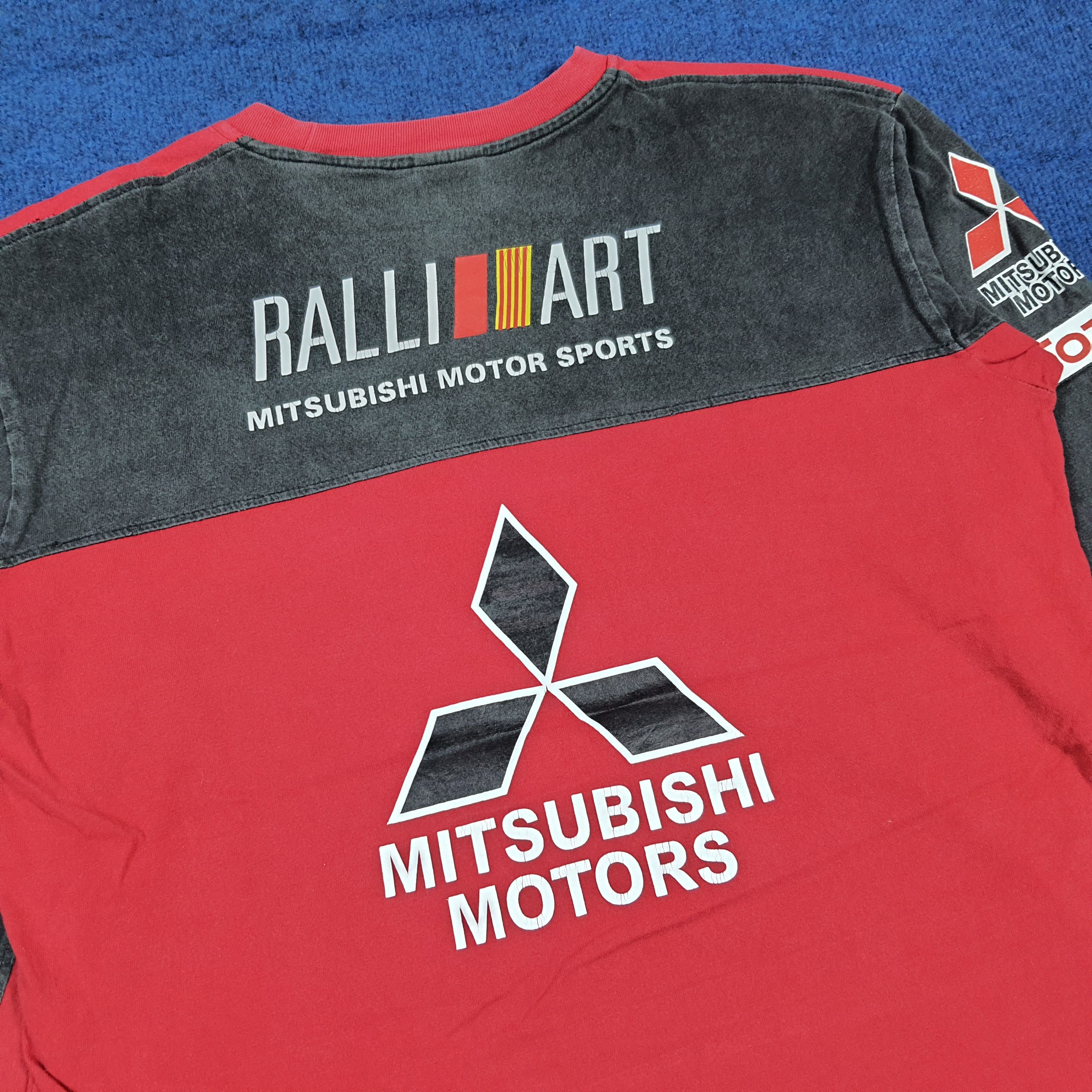 Japanese Brand Vintage 90s JDM Mitsubishi Ralliart Racing Tshirt C285N77 Size US L / EU 52-54 / 3 - 2 Thumbnail