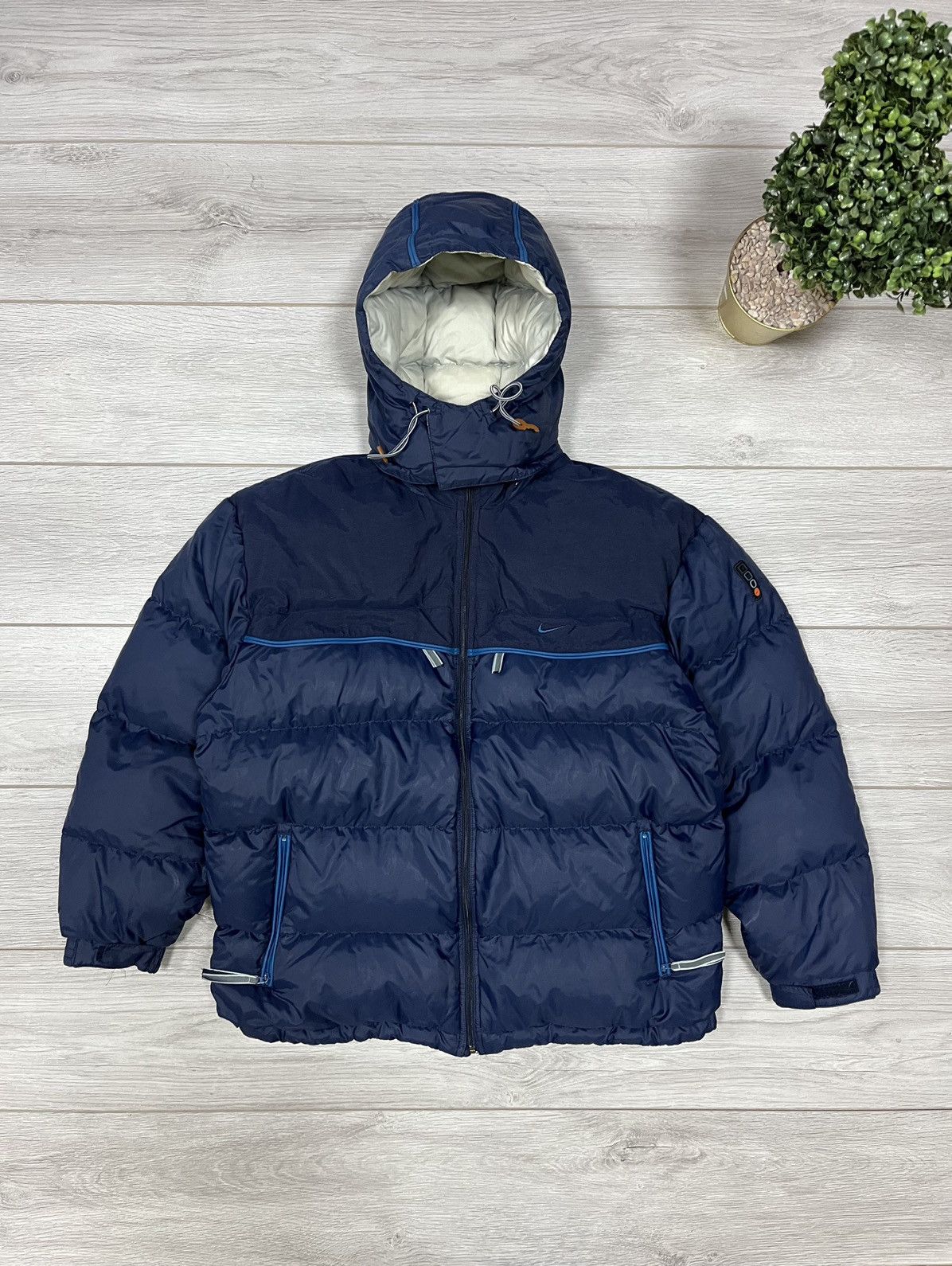 Vintage Nike 1990 vintage puffer down jacket back swoosh Size US M / EU 48-50 / 2 - 4 Thumbnail