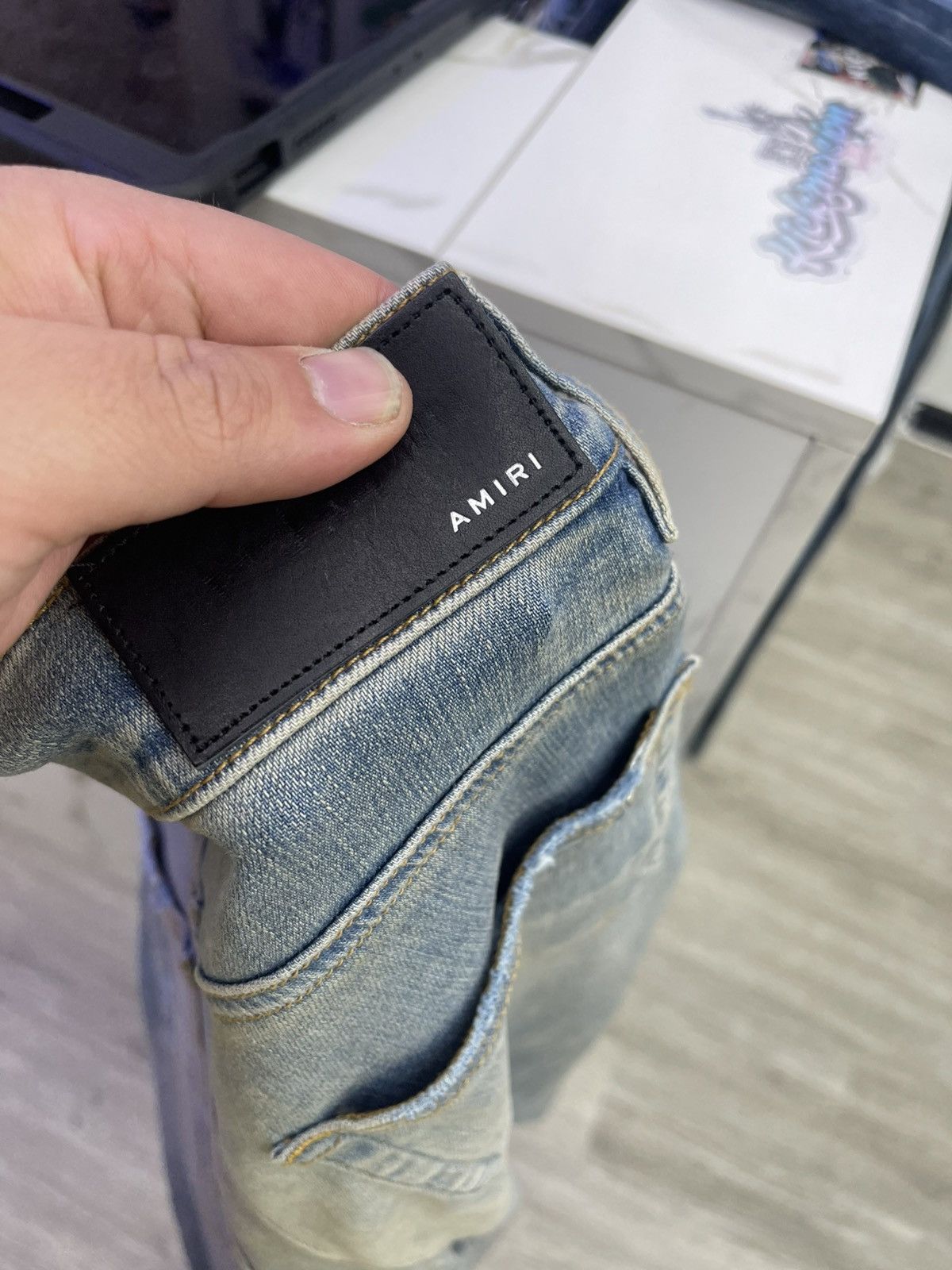 Amiri Amiri trasher tie Dye jeans (blue) Size US 31 - 3 Thumbnail