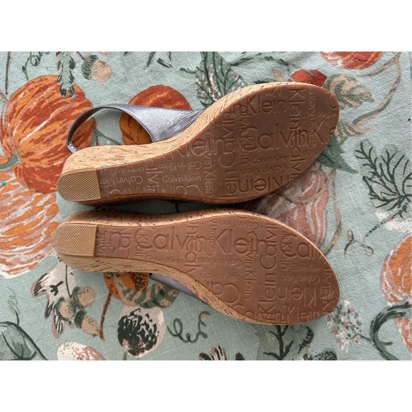 Calvin Klein Calvin Klein Heidy Platform Cork Wedge Heels, Slingback Pump Size US 8.5 / IT 38.5 - 9 Thumbnail