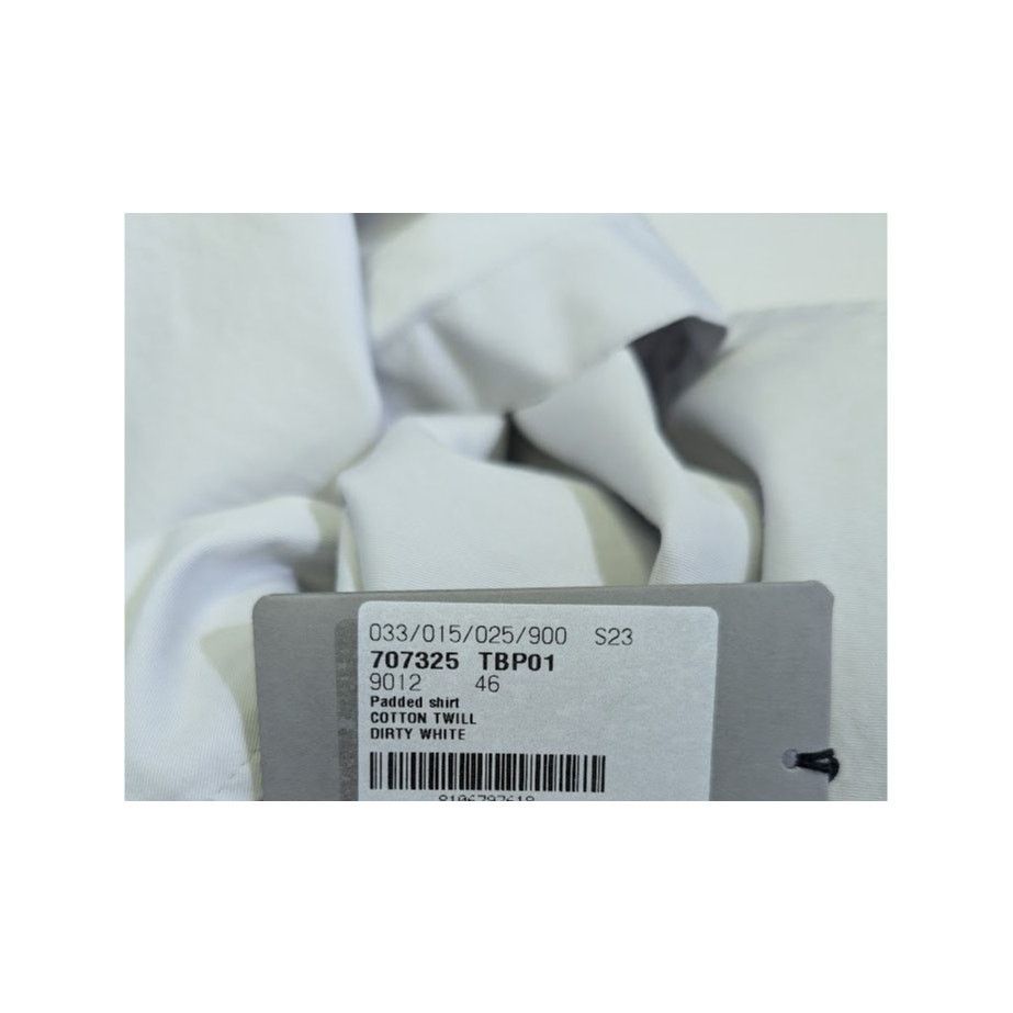 Balenciaga o1rshd1 Padded Shirt Cotton Twill in Dirty White Size US S / EU 44-46 / 1 - 22 Thumbnail