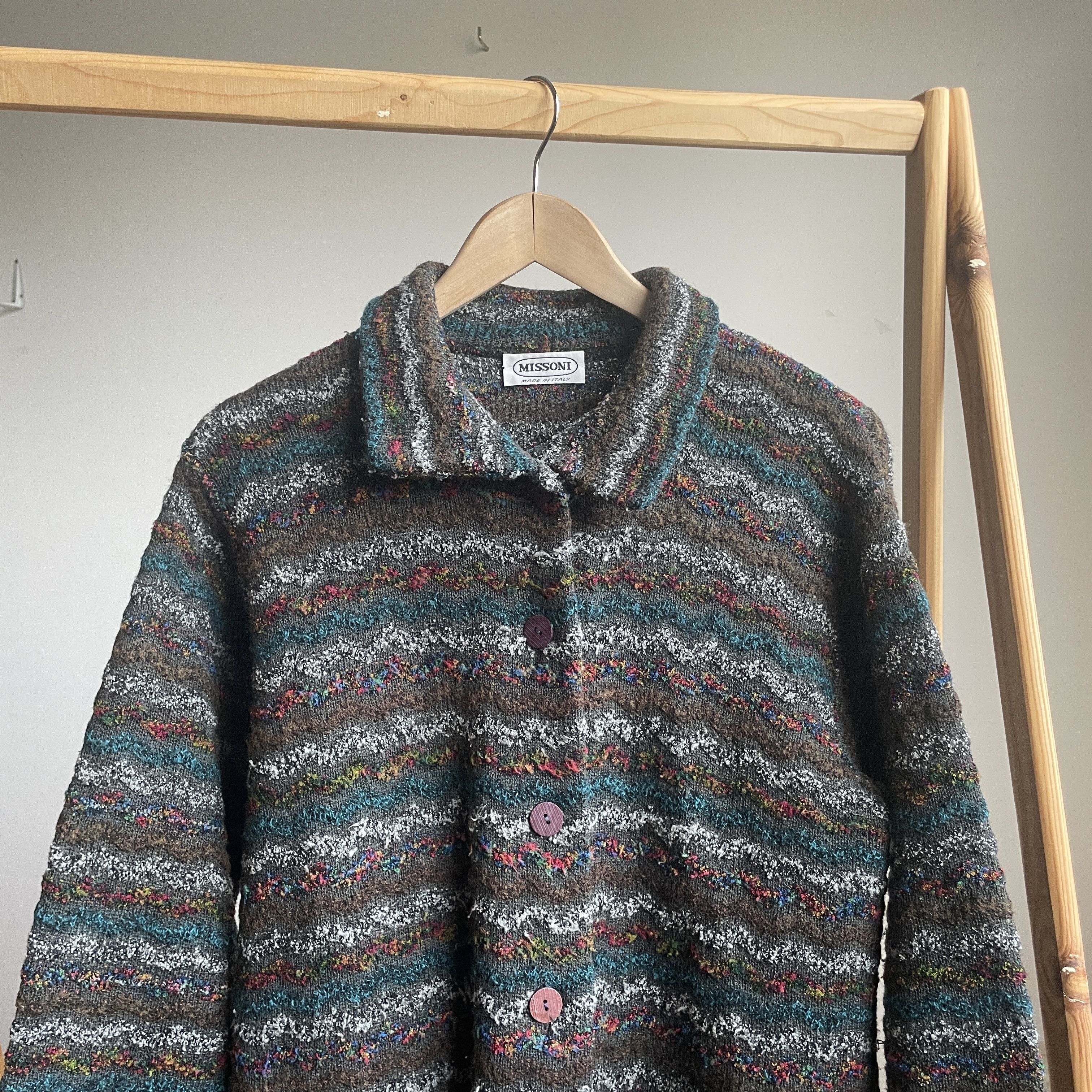 Missoni Missoni Vintage 90's Womens Wool Button Up Cardigan Size M / US 6-8 / IT 42-44 - 3 Thumbnail