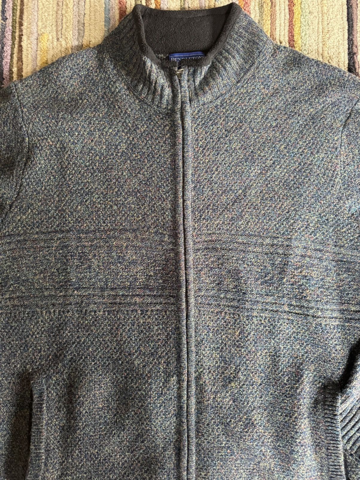 Pendleton Blue melange 100% washable wool, XL, new no tags Size US XL / EU 56 / 4 - 2 Thumbnail