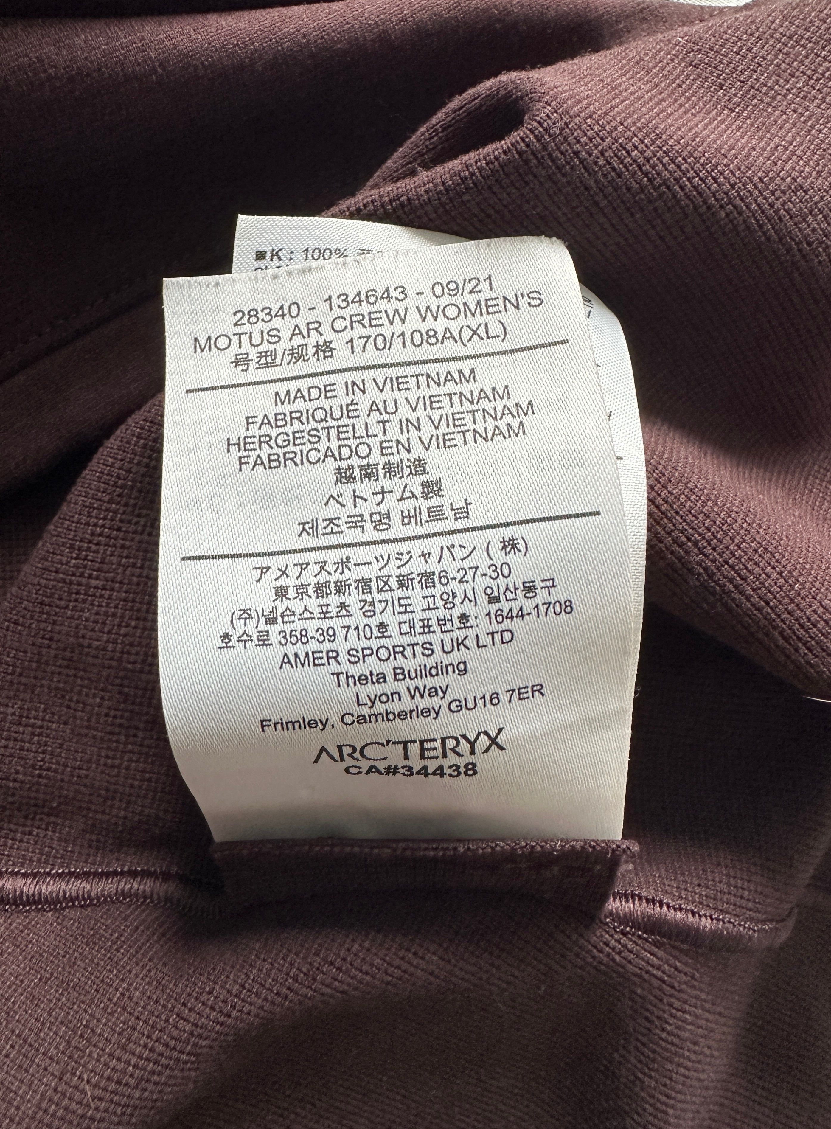 Arc'teryx Arc'teryx Motus AR Crew Women's Long Sleeve Size XL Burgundy Size XL / US 12-14 / IT 48-50 - 21 Thumbnail