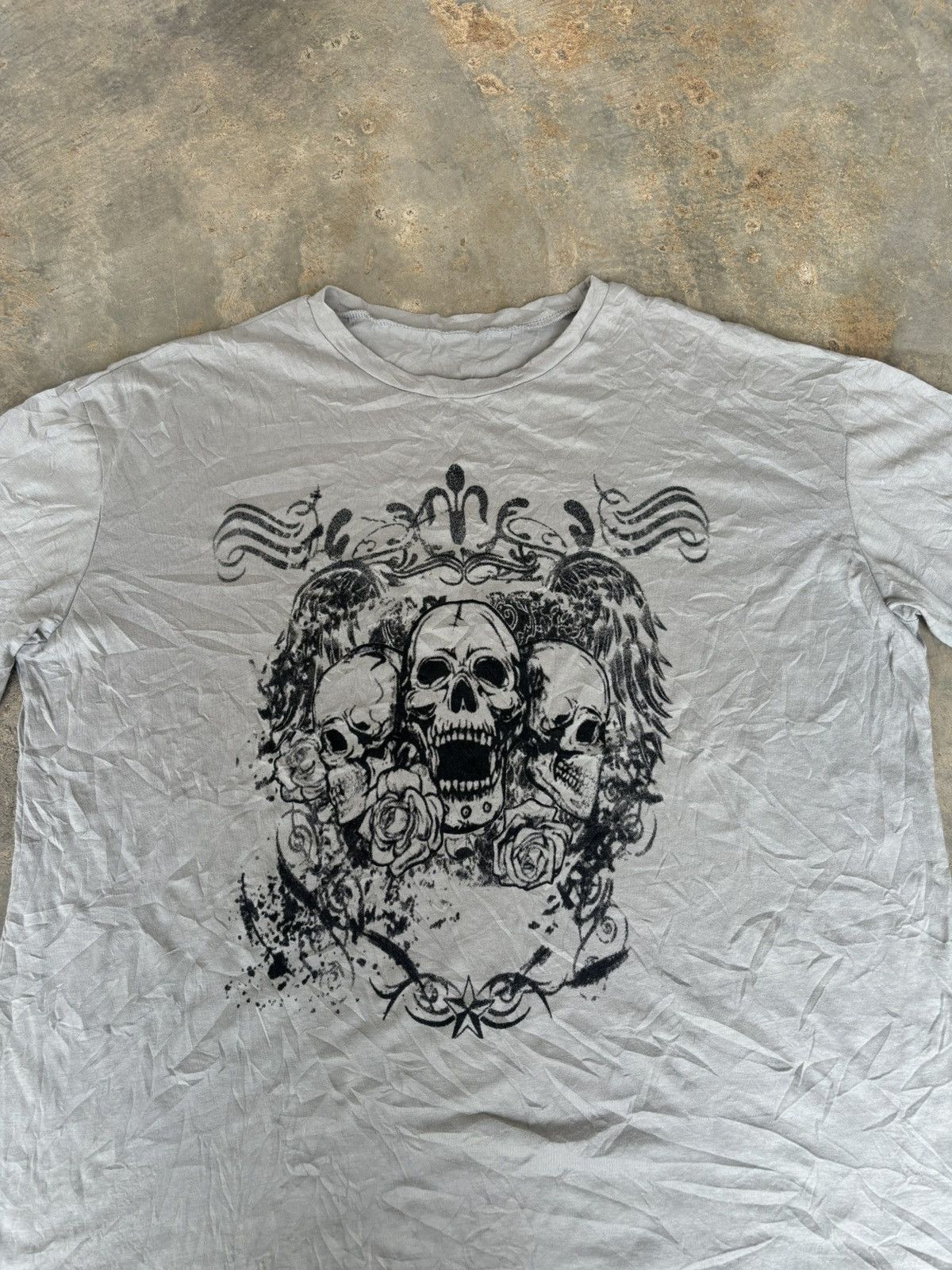 Japanese Brand Romwe Poem Skull Ifsixwasnine Punk Style Tshirt Size US L / EU 52-54 / 3 - 2 Thumbnail