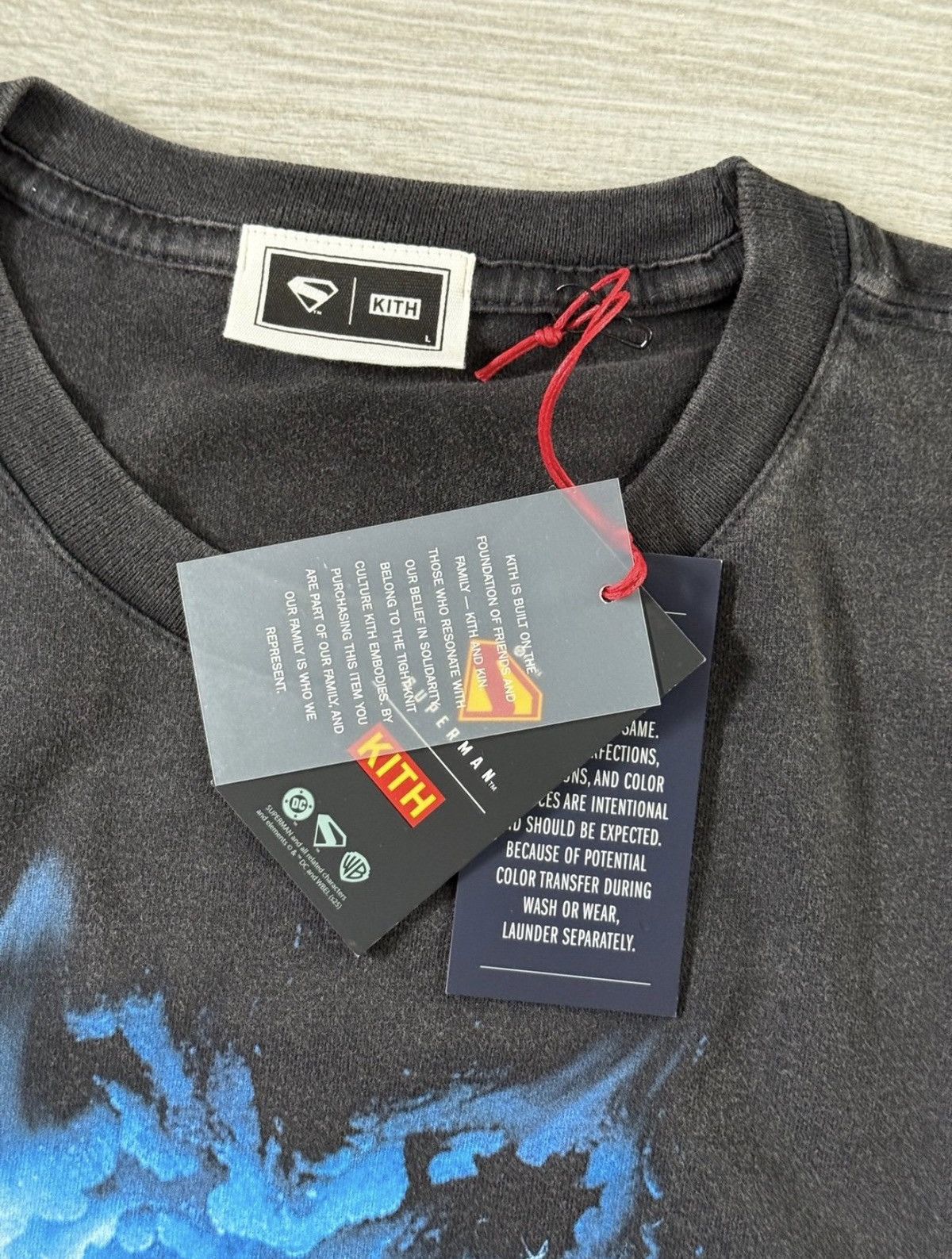 Kith KITH Superman 2025 Movie Lightning Black Vintage Tee Large Size US L / EU 52-54 / 3 - 5 Thumbnail