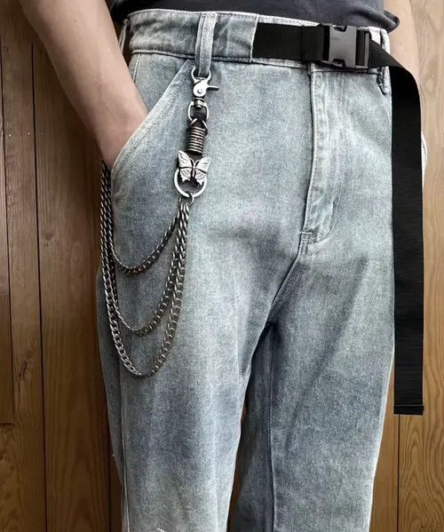 Jewelry Punk Waist Pants Chain Wallet Chain Skull Keychain Size ONE SIZE - 2 Thumbnail