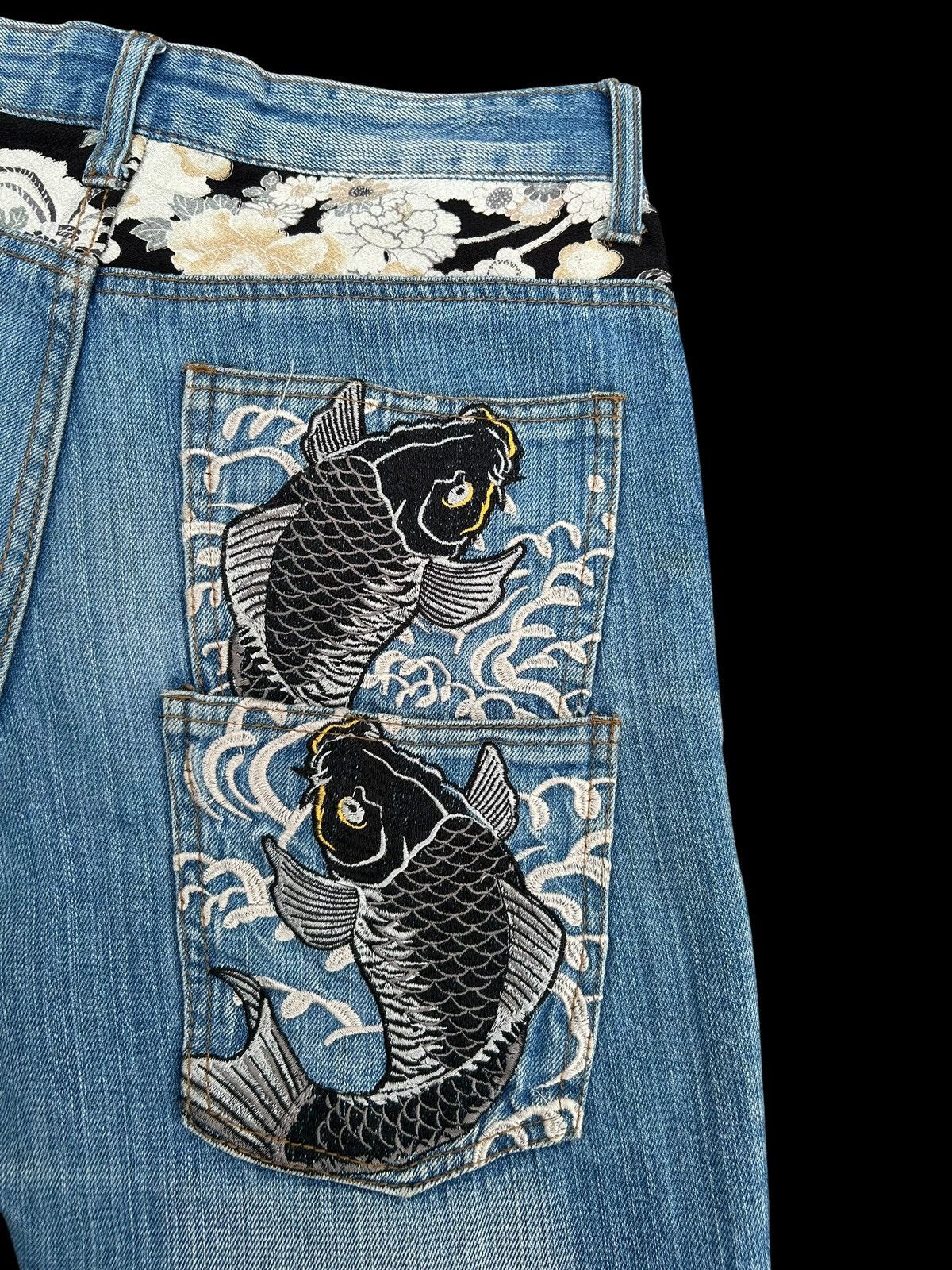 Kapital Karakuri Tamashii embroidery Inspired Japanese Denim Jeans Size US 30 / EU 46 - 7 Thumbnail