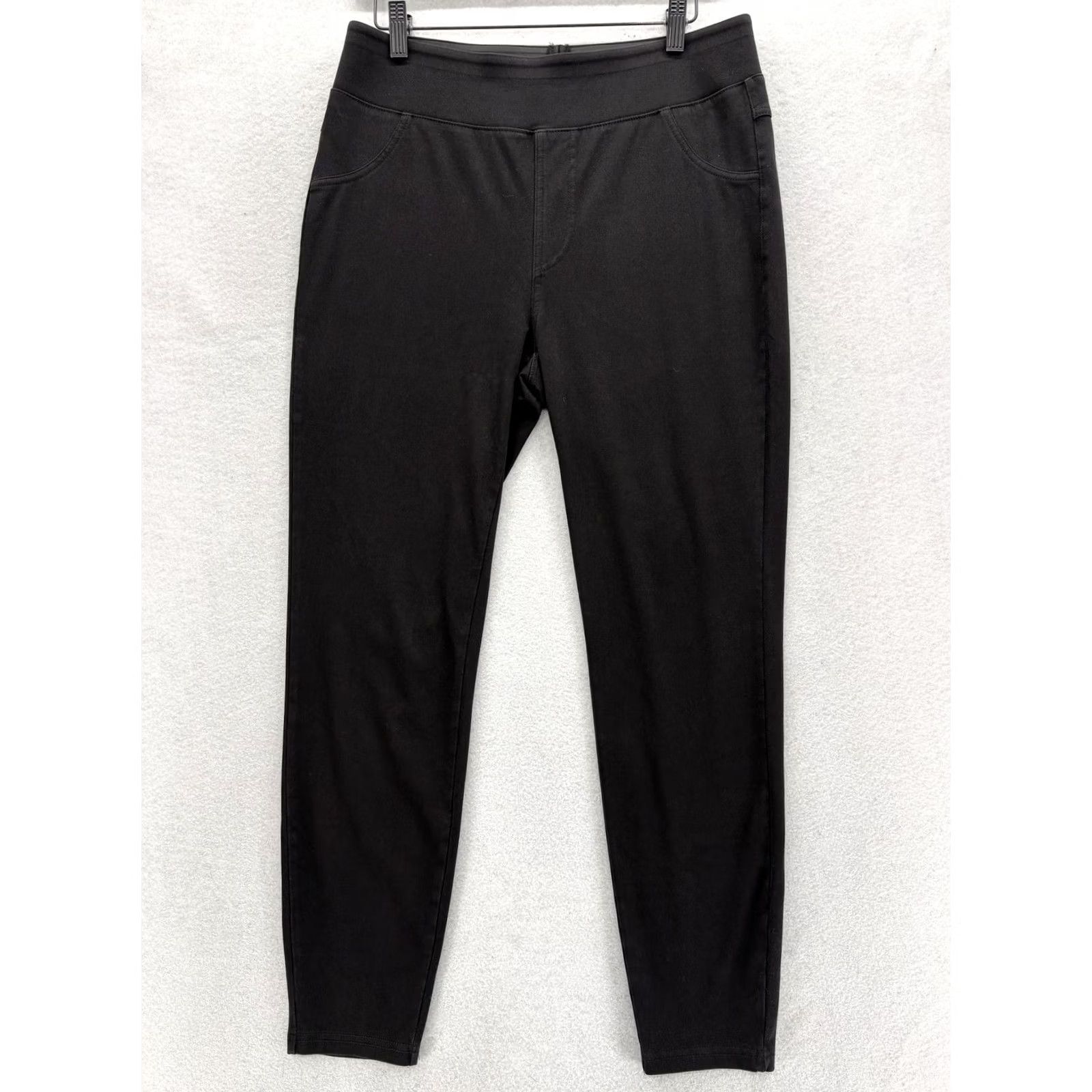 Vintage HALARA Leggings Womens L Black High Rise Twill Jegging Pockets NWT Size 36" / US 14 / IT 50 - 2 Thumbnail