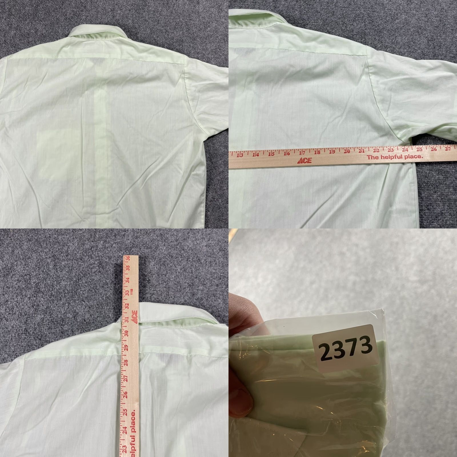 Atomic VINTAGE Wieboldt's Cambridge Collection Shirt Large Green Mod Atomic Short Sl 1960s Cotton Blend Sanforized Mens Size US L / EU 52-54 / 3 - 8 Thumbnail