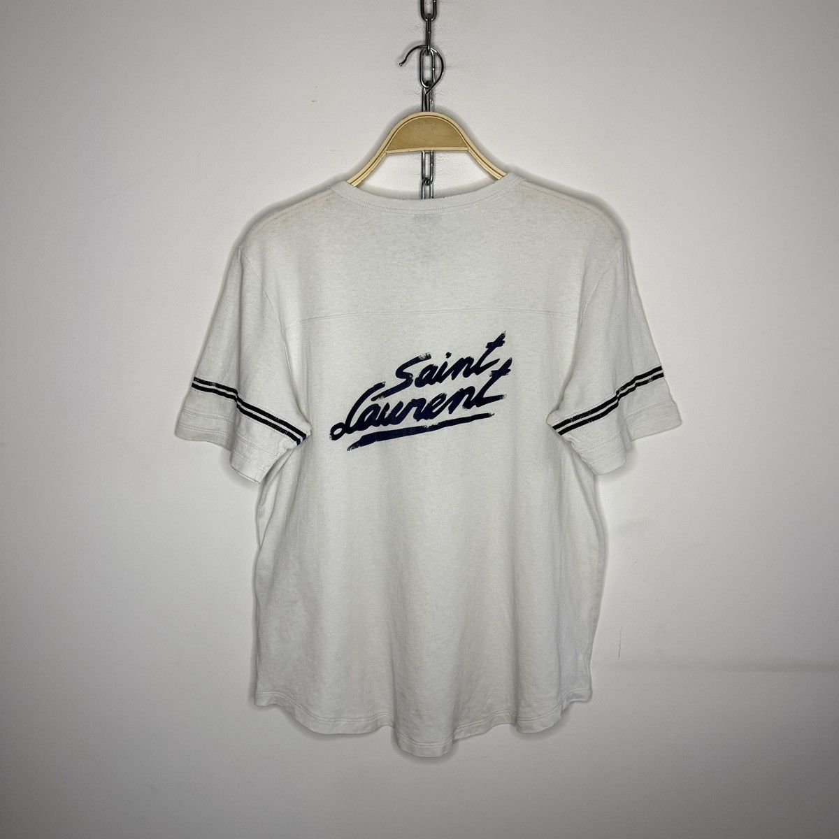 Saint Laurent Paris Saint Laurent Paris logo tee shirt Size US S / EU 44-46 / 1 - 1 Thumbnail