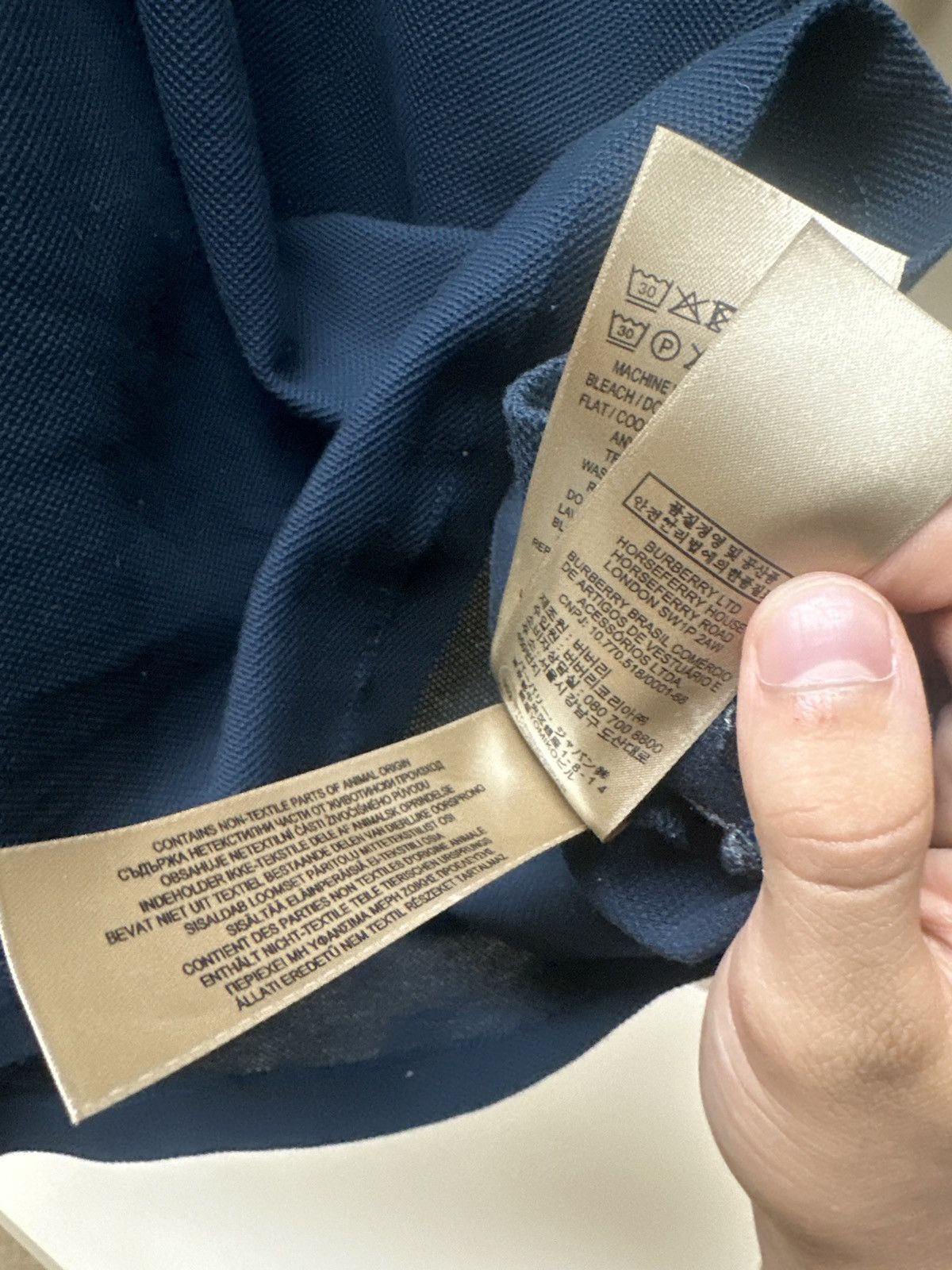 Burberry Navy Burberry Polo Size US S / EU 44-46 / 1 - 7 Thumbnail