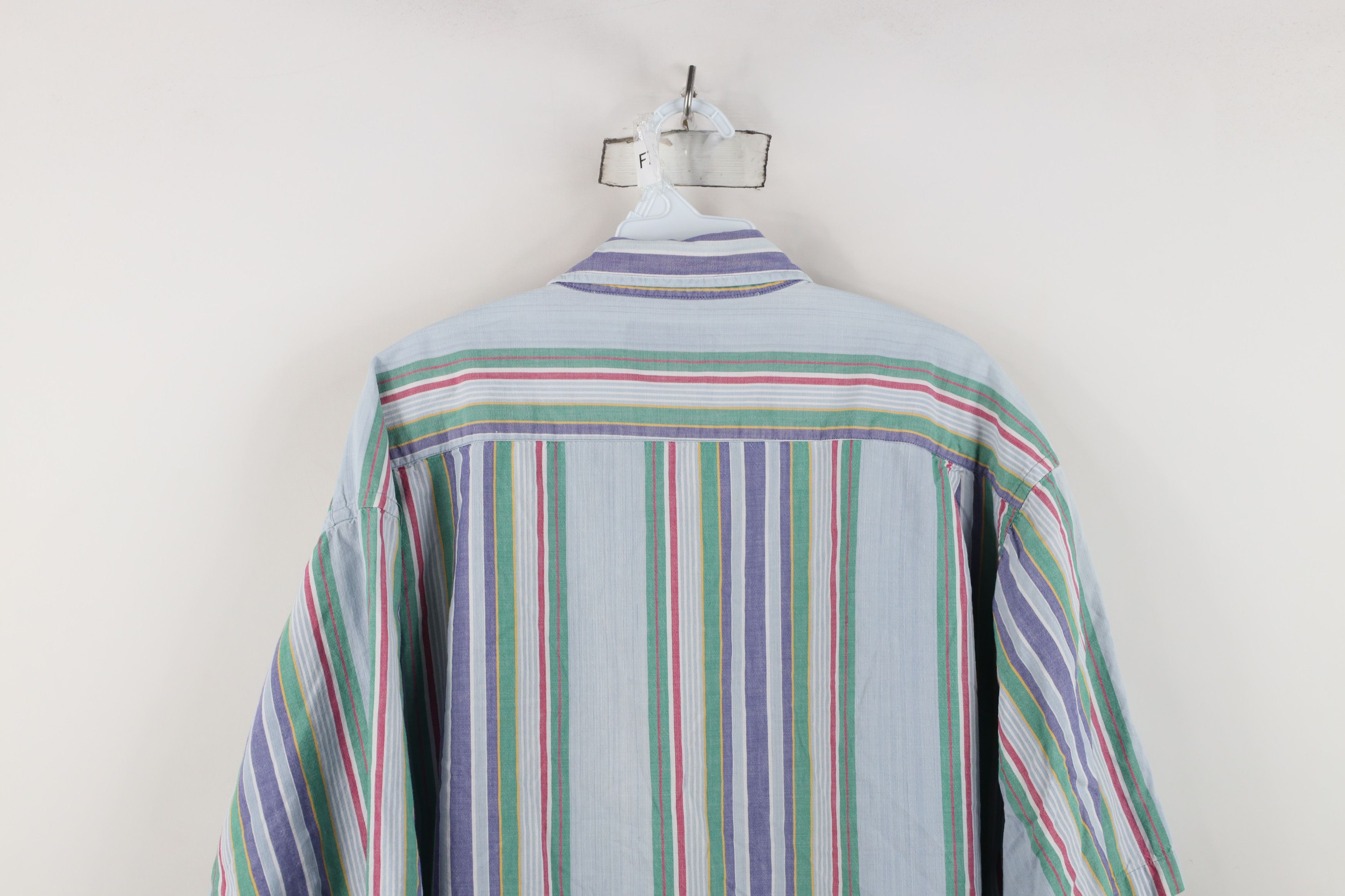 Vintage Vintage 90s Streetwear Striped Collared Button Down Shirt Size US L / EU 52-54 / 3 - 11 Thumbnail
