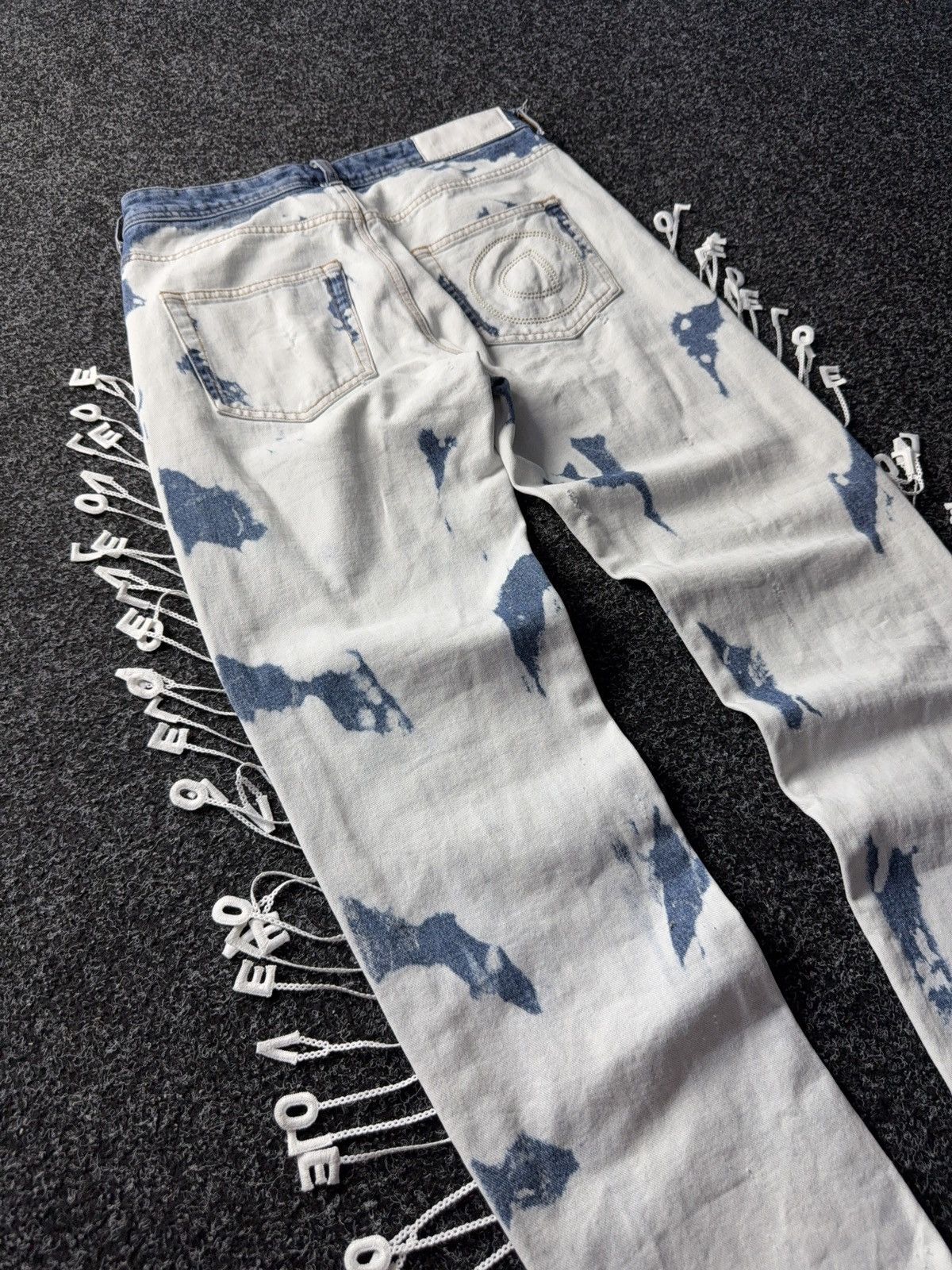 Designer × Desigual Desigual Bleached Lace-Up Jeans with Letter Embroidery Size 28" / US 6 / IT 42 - 12 Thumbnail