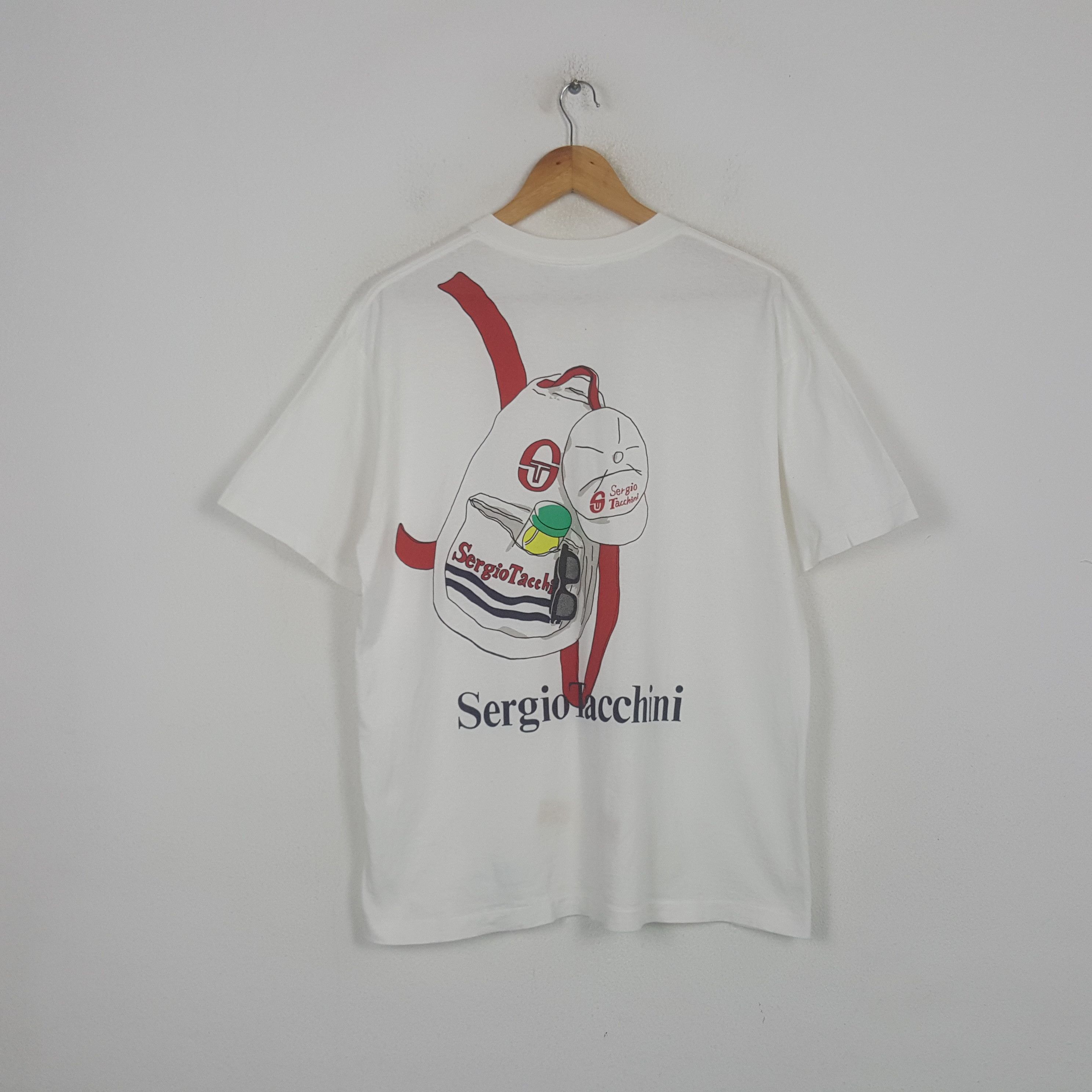 Sergio Tacchini Vintage Sergio Tachini Sport Style Tshirt C301N12 Size US L / EU 52-54 / 3 - 1 Thumbnail