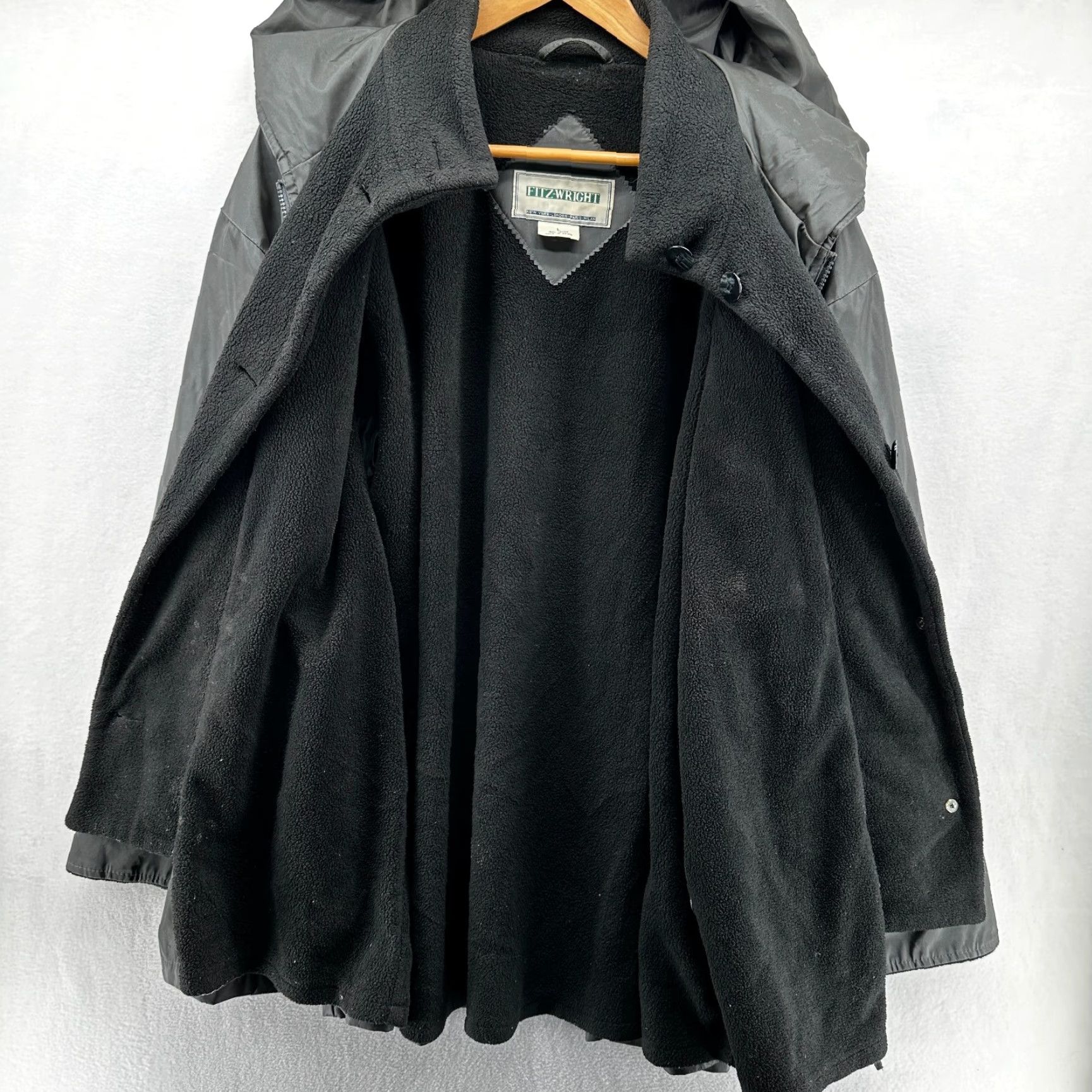 Vintage VINTAGE Fitz-Wright Parka Rain Jacket Fleece Lined Full Zip Oversized Womens Large Black Size L / US 10 / IT 46 - 2 Thumbnail