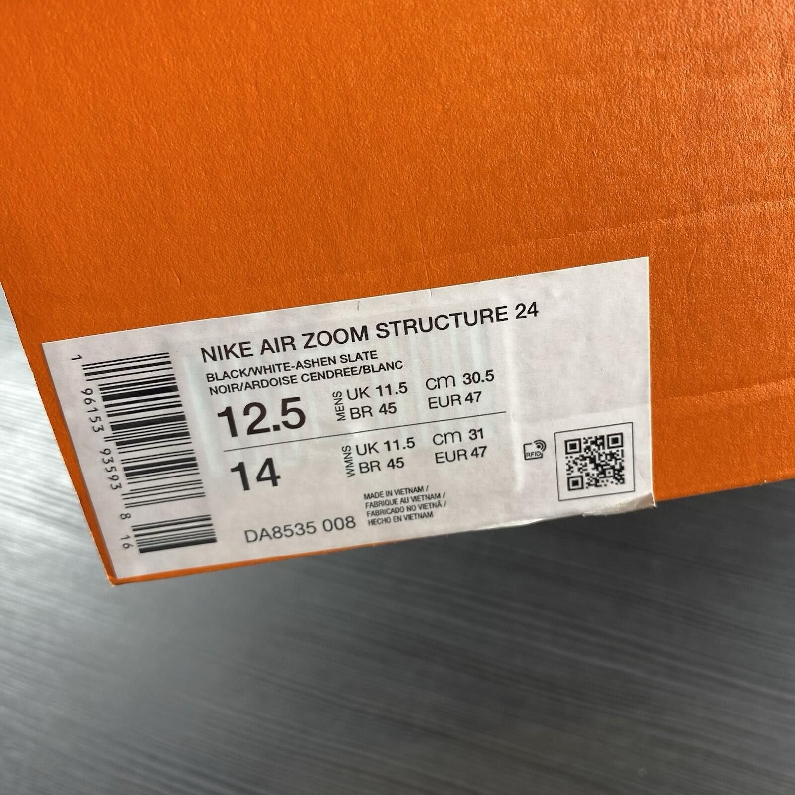 Nike UK 11.5 Nike Air Zoom Structure 24 Ashen/Black DA8535-008 Size US 12.5 / EU 45-46 - 5 Thumbnail