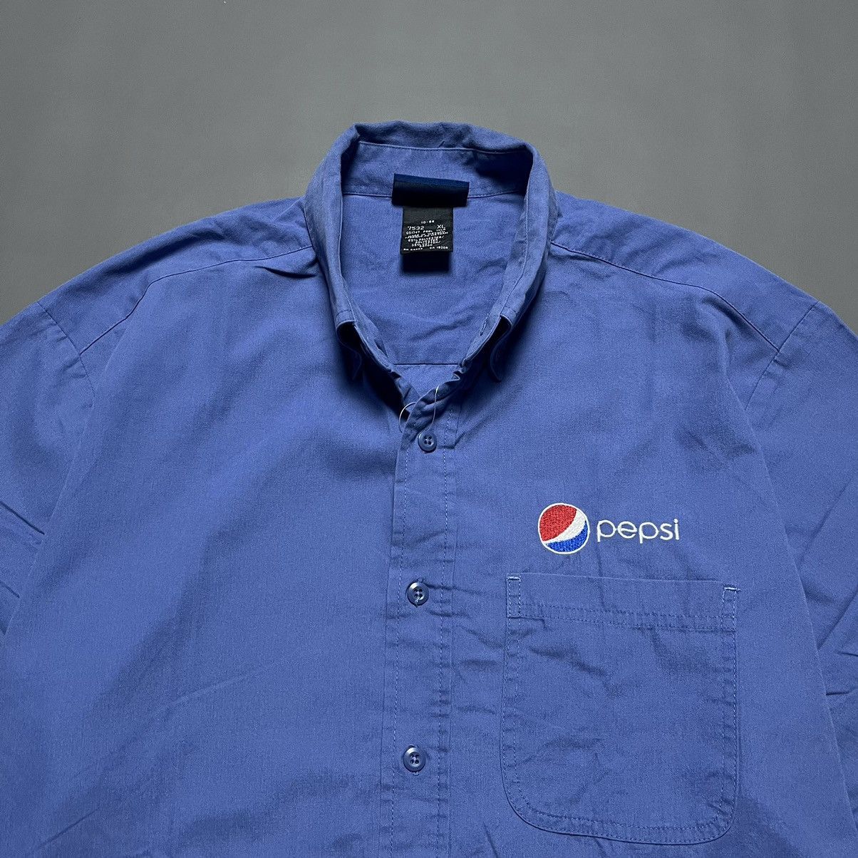 Pepsi × Vintage Vintage 90's Pepsi Work Shirt Size US XL / EU 56 / 4 - 2 Thumbnail