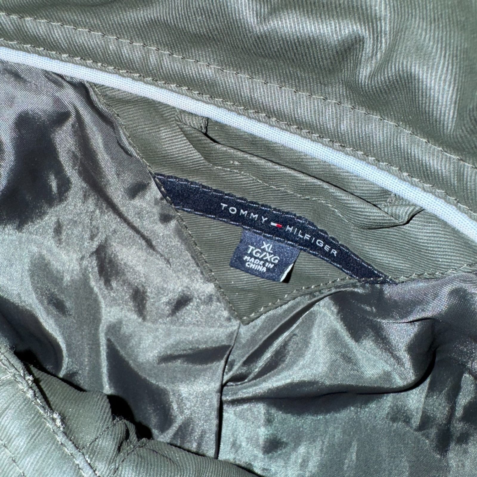 Tommy Hilfiger Tommy Hilfiger Lightweight Olive Green Waxed Utility Militar Size XL / US 12-14 / IT 48-50 - 4 Thumbnail
