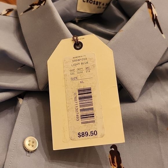 Other Crosby & Howard Stretch Fabric Light Blue Button Down LS Bir Size US XL / EU 56 / 4 - 12 Thumbnail