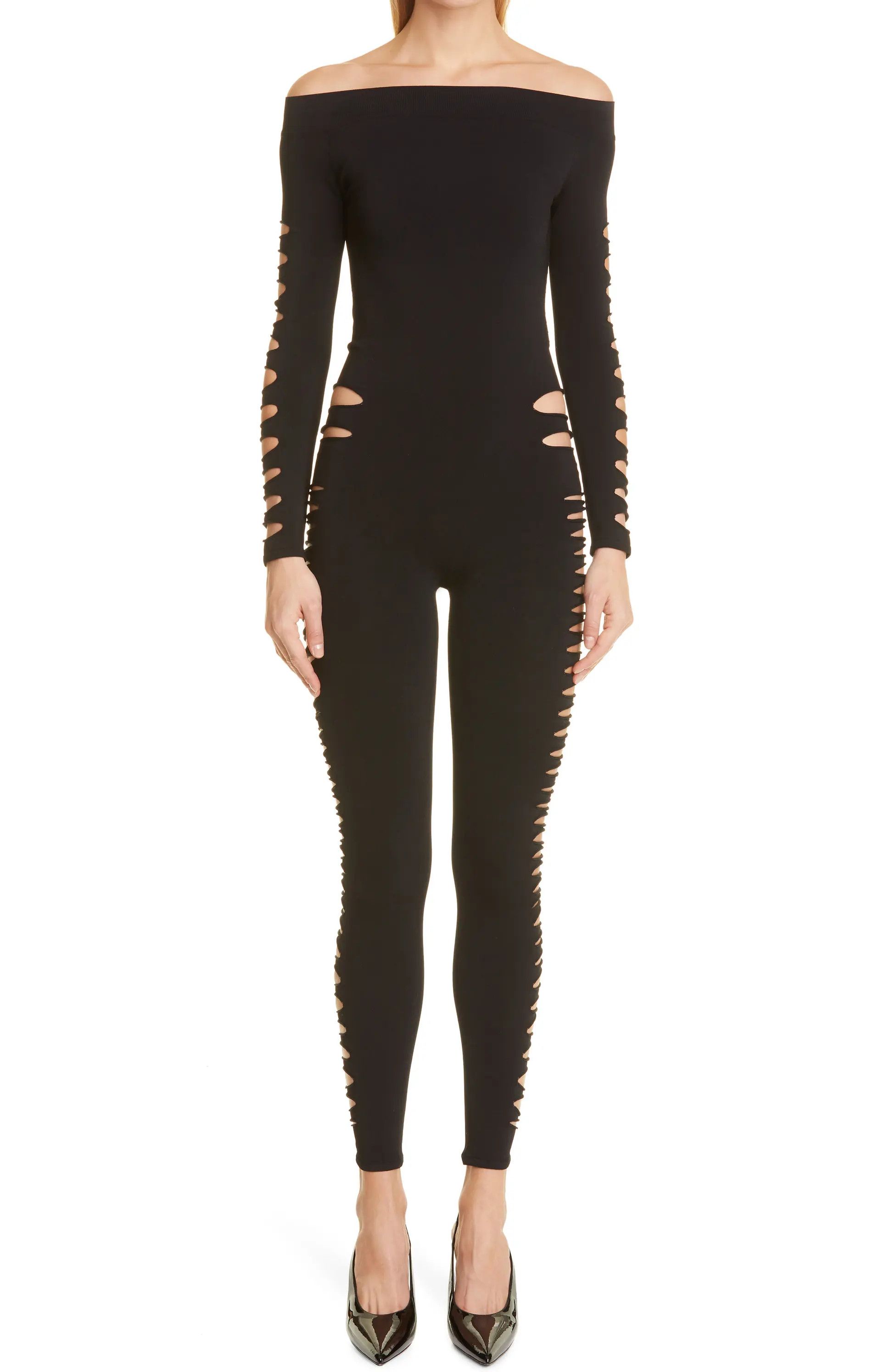 Saint Laurent Paris o1bcso1str1125 Fitted Jumpsuit In Viscose in Black Size XS / US 0-2 / IT 36-38 - 2 Thumbnail