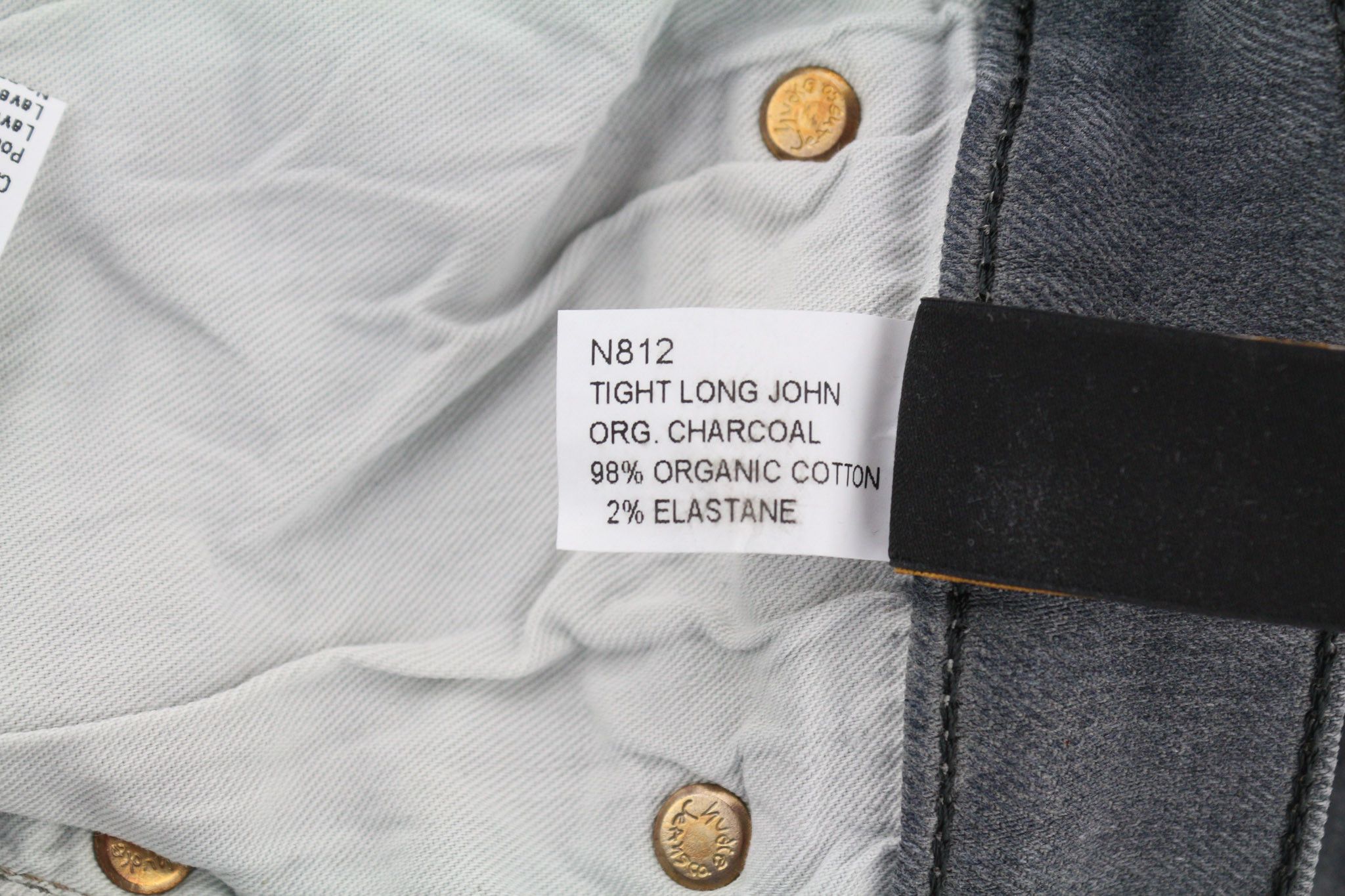 Nudie Jeans TIGHT LONG JOHN W29/L32 Organic Charcoal Denim Jeans 80679 Size US 29 - 7 Thumbnail