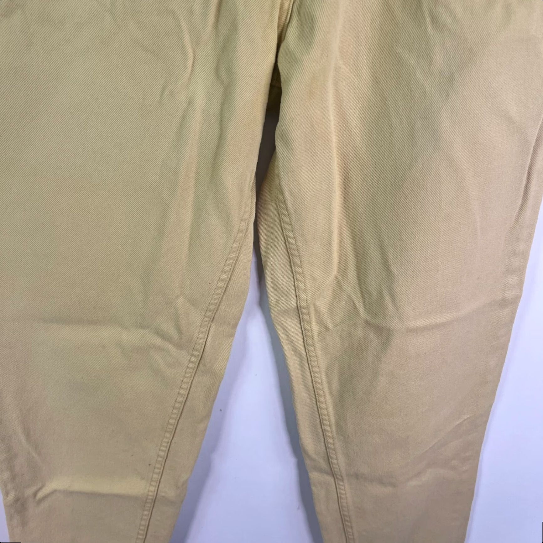 Ann Taylor VINTAGE Ann Taylor Jeans Women Size 10 Yellow Denim High Rise Tapered 90s Womens Size 32" / US 10 / IT 46 - 3 Thumbnail