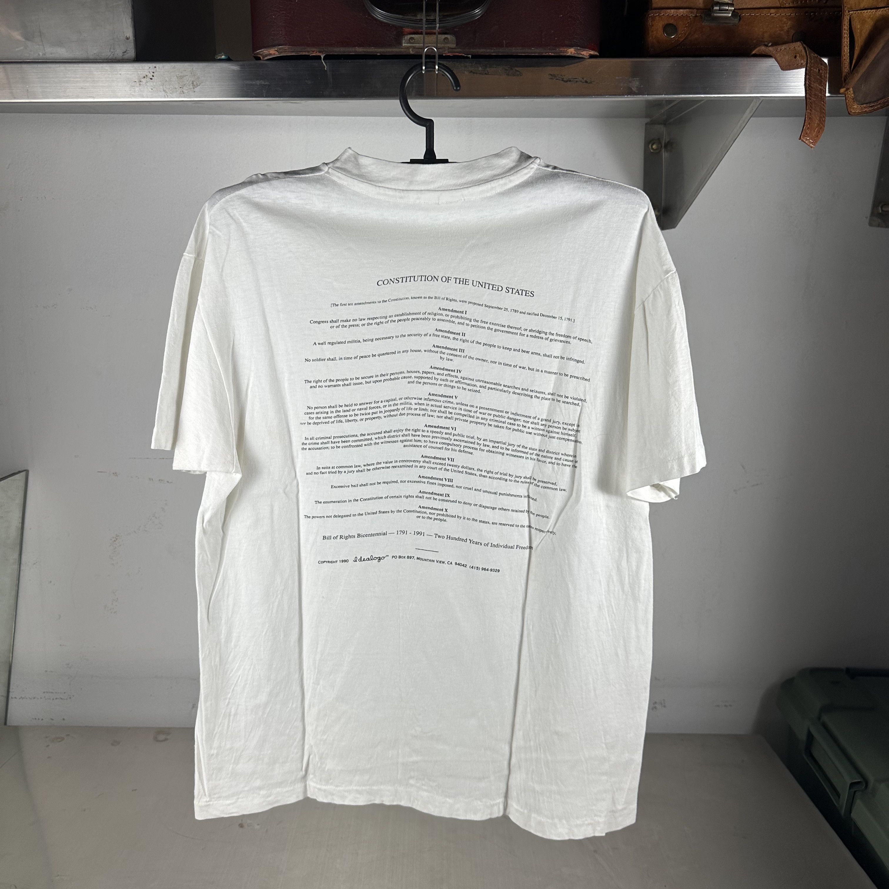 Vintage Vintage 1990 Constitution of the United States T-shirt Size US XL / EU 56 / 4 - 3 Thumbnail