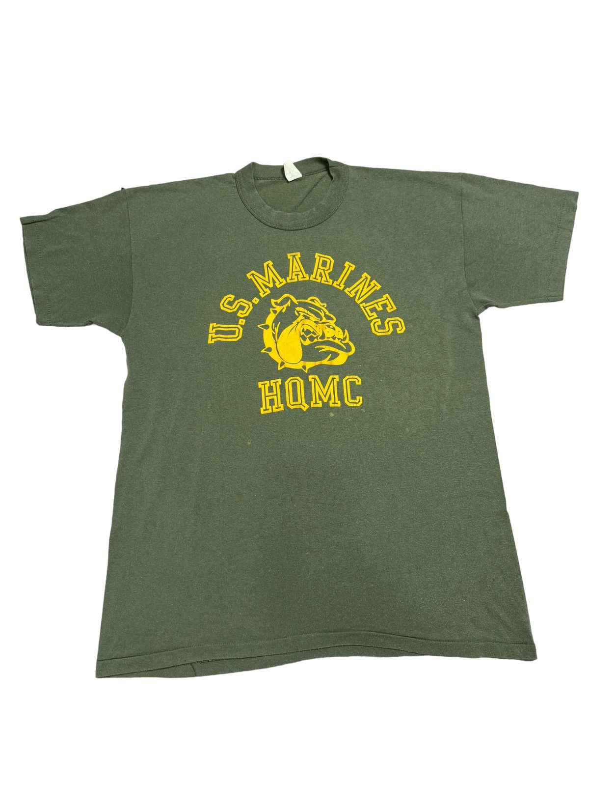 image of Made In USA x Marine Vintage 80’S Us Marine Hqmc Tee Swing in Green, Men's (Size Medium)