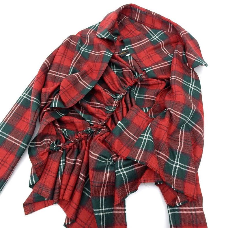 Other Comme Des Garcons Vintage Red Plaid Lost Empire Jacket Size S / US 4 / IT 40 - 6 Thumbnail