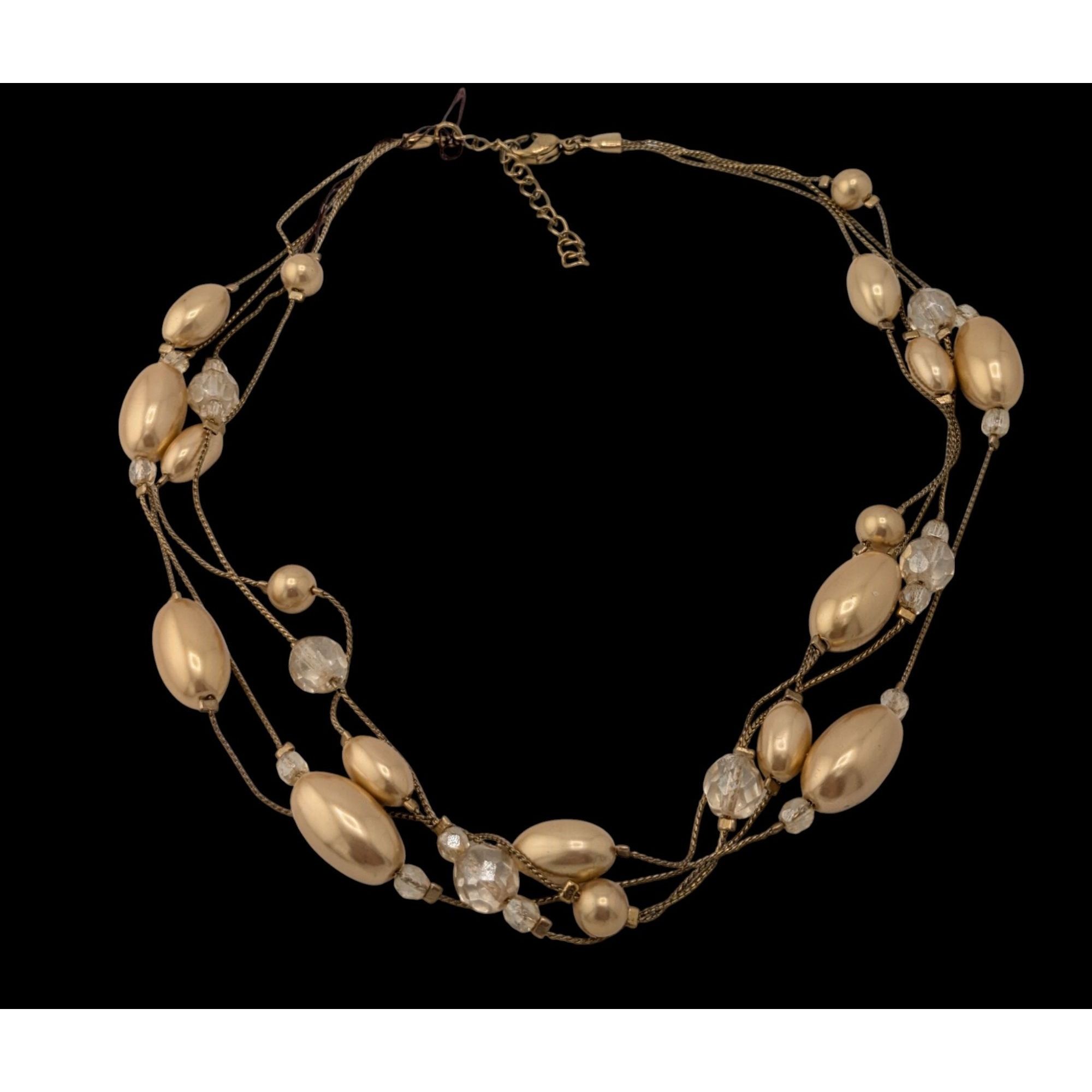 Monet Monet Glam "Carolyn" Layered Beaded Gold Tone Necklace Size ONE SIZE - 2 Thumbnail