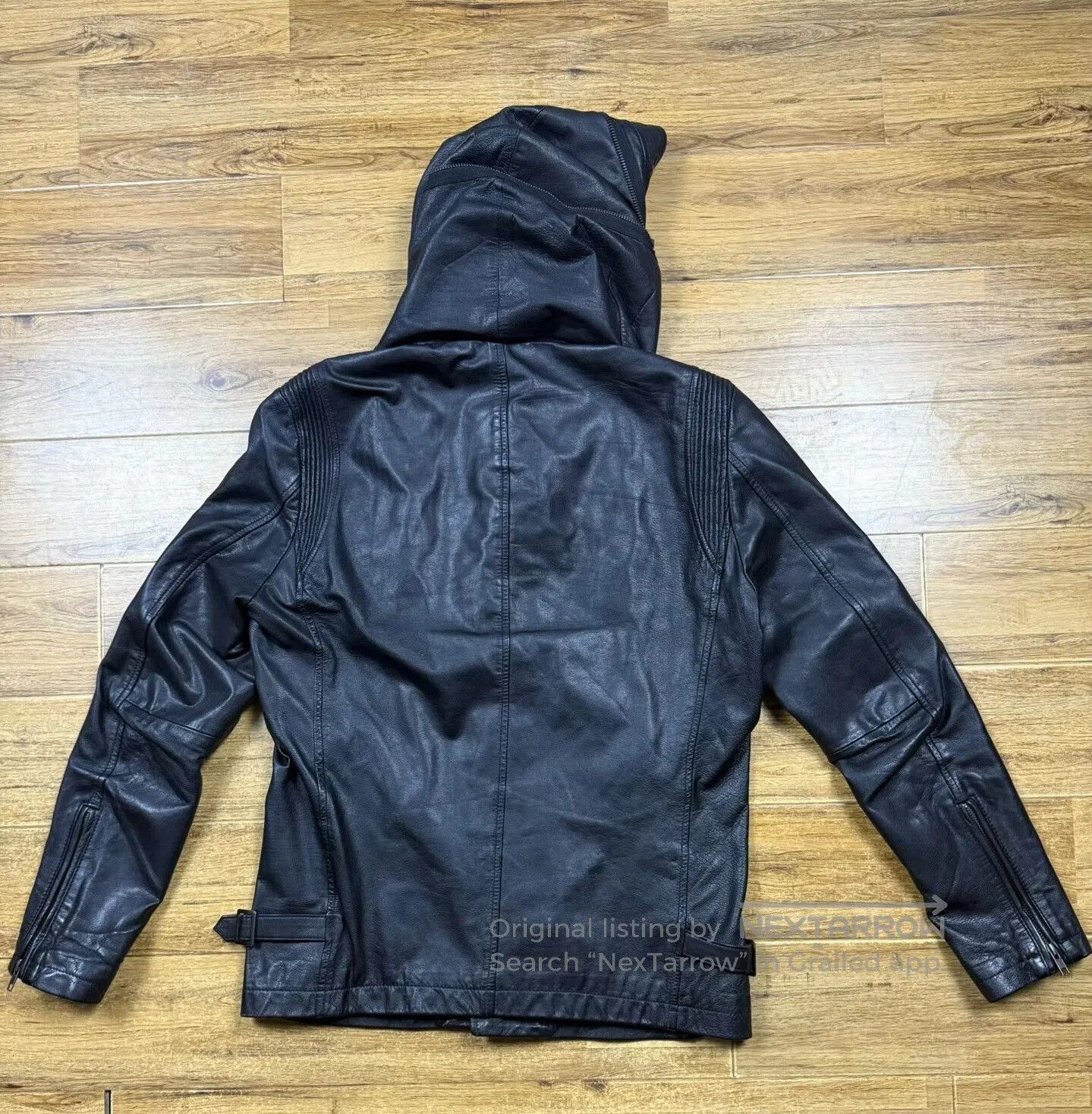 Allsaints ALLSAINTS Black Hooded Leather Jacket. Size US M / EU 48-50 / 2 - 2 Thumbnail