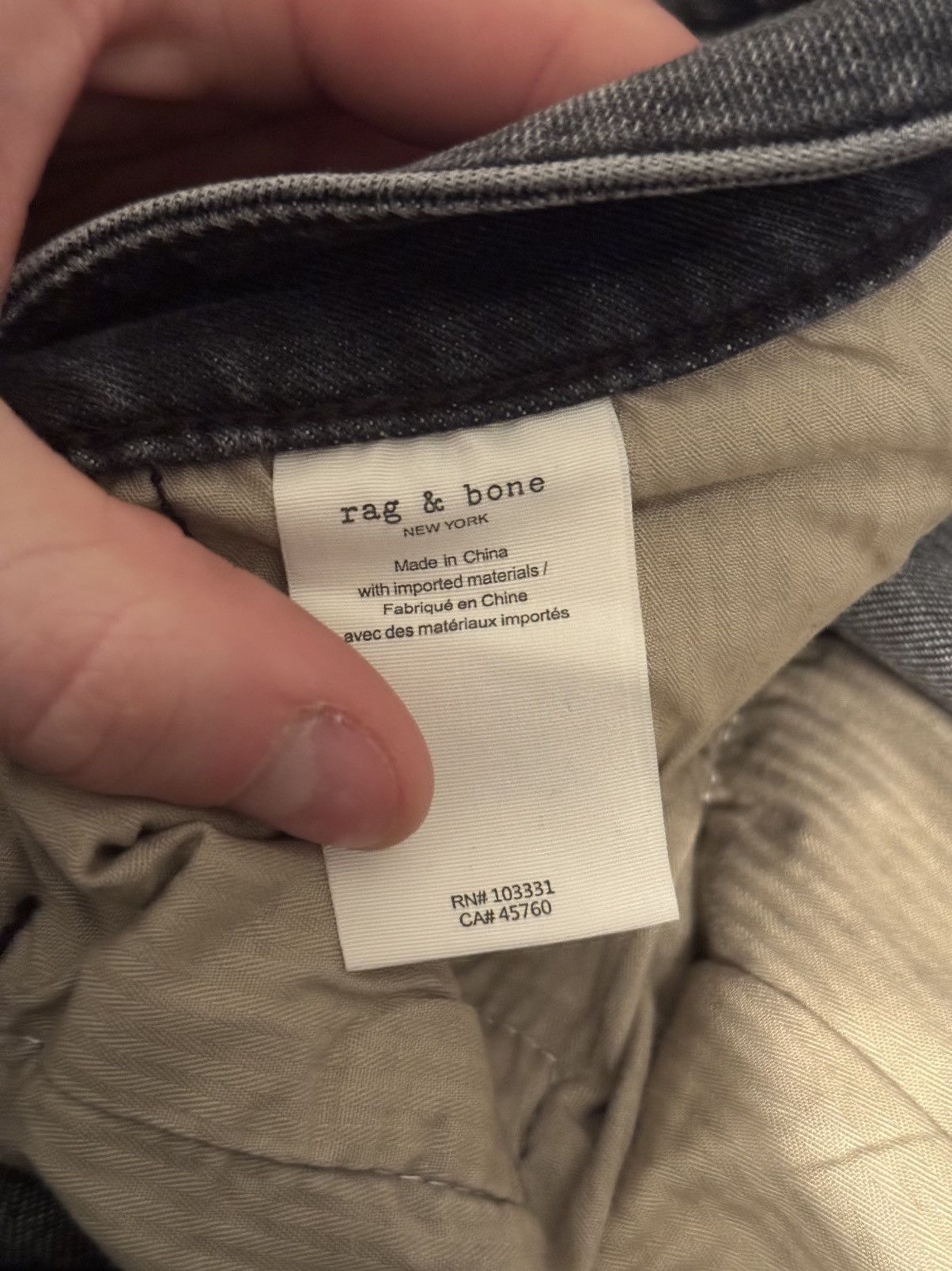 Rag & Bone Rag & Bone Grey Denim Jeans (Fit 3 Classic) Size US 33 - 5 Thumbnail