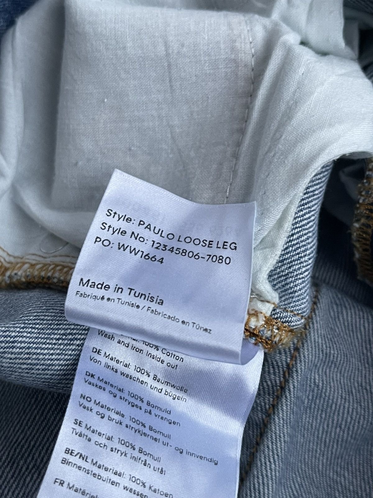 Wood Wood !DS! SS24 Wood Wood Paulo Loose Leg Floral Wash Denim Pants Size US 32 / EU 48 - 20 Thumbnail